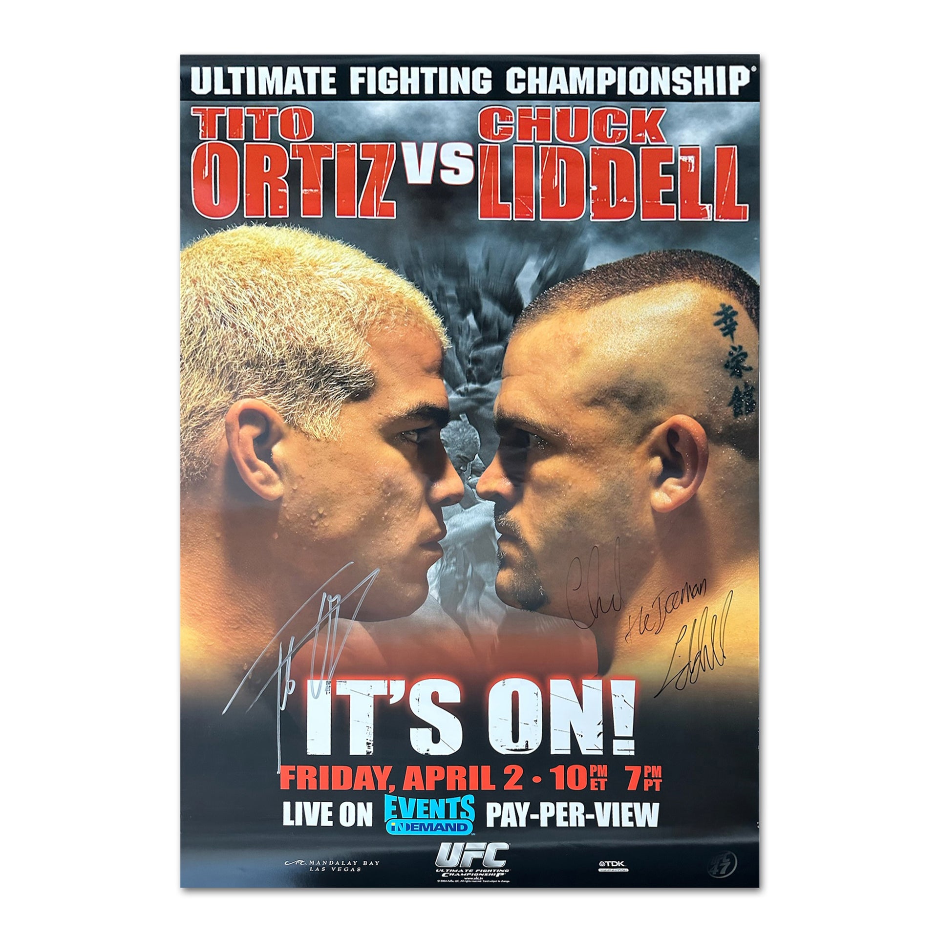 UFC 47: Ortiz vs Liddell Autographed Event Poster