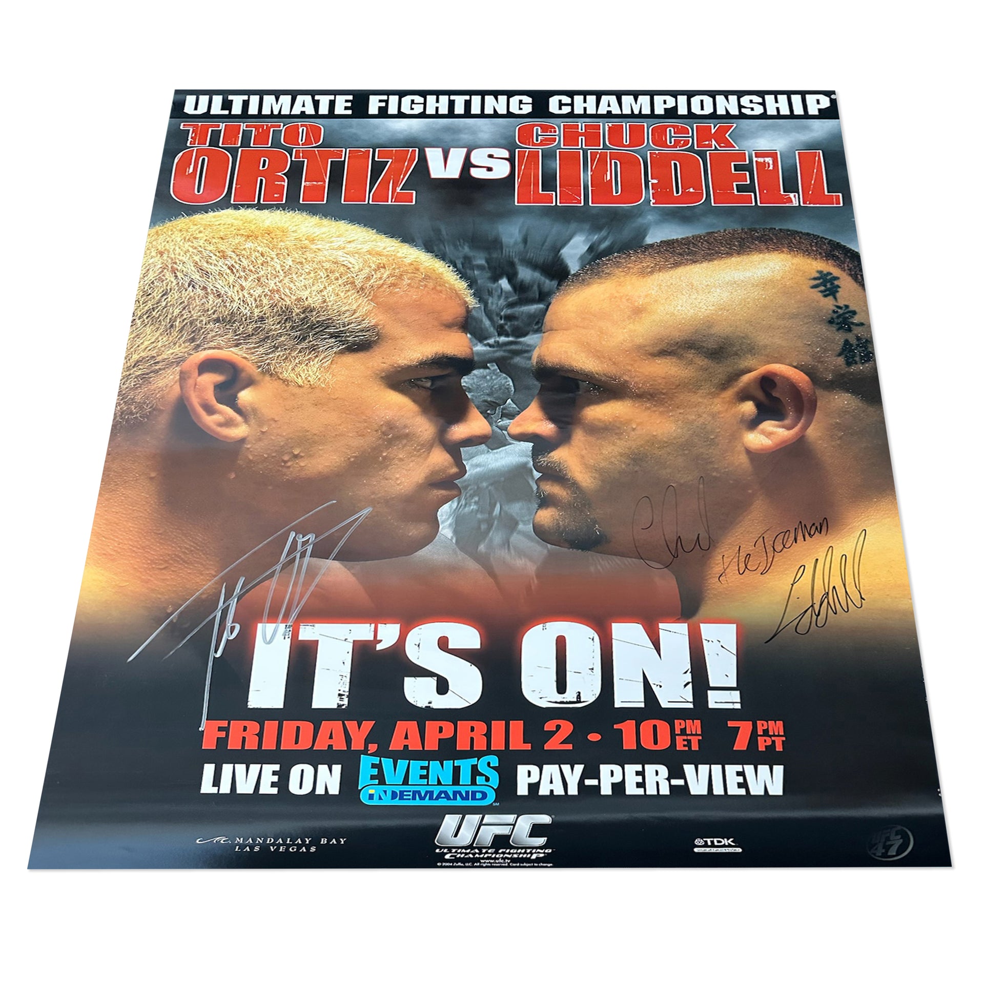 UFC 47: Ortiz vs Liddell Autographed Event Poster