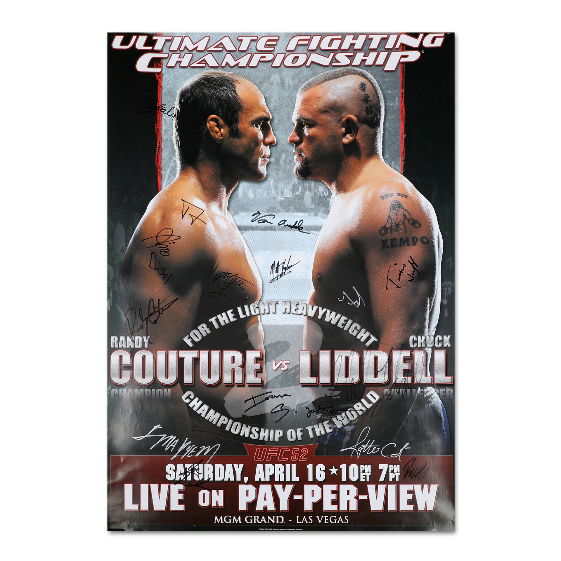 UFC 52: Couture vs Liddel 2 Autographed Event Poster
