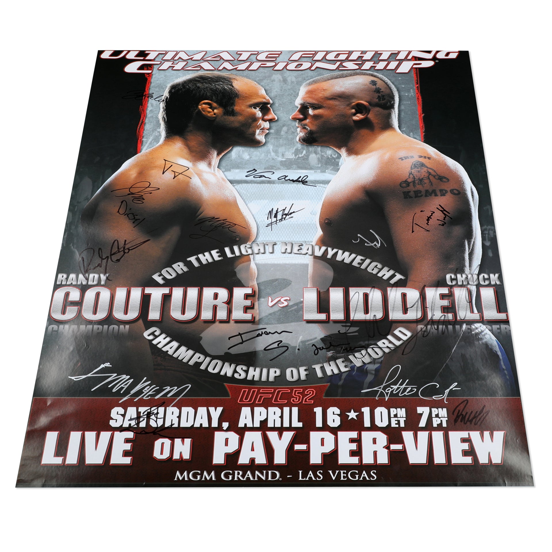 UFC 52: Couture vs Liddel 2 Autographed Event Poster