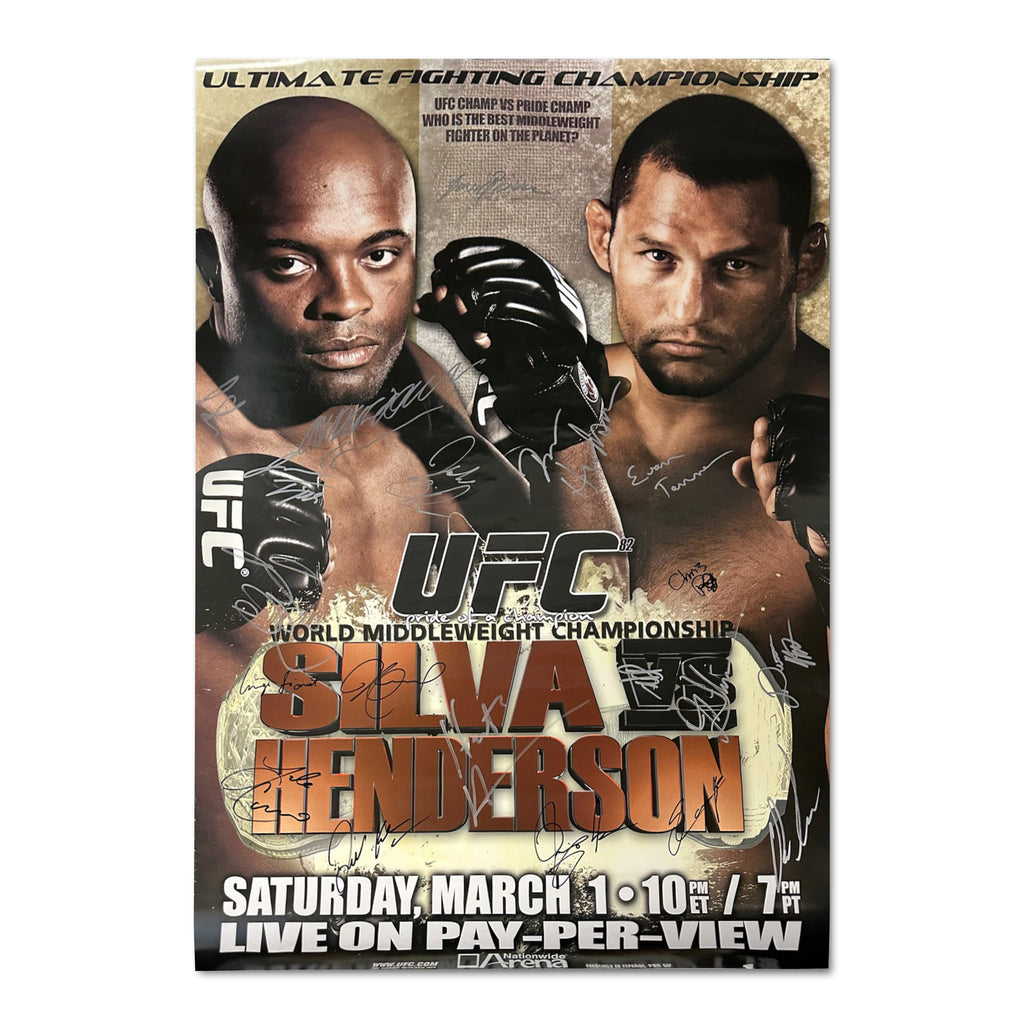 UFC 82: Silva vs Henderson Autographed Event Poster