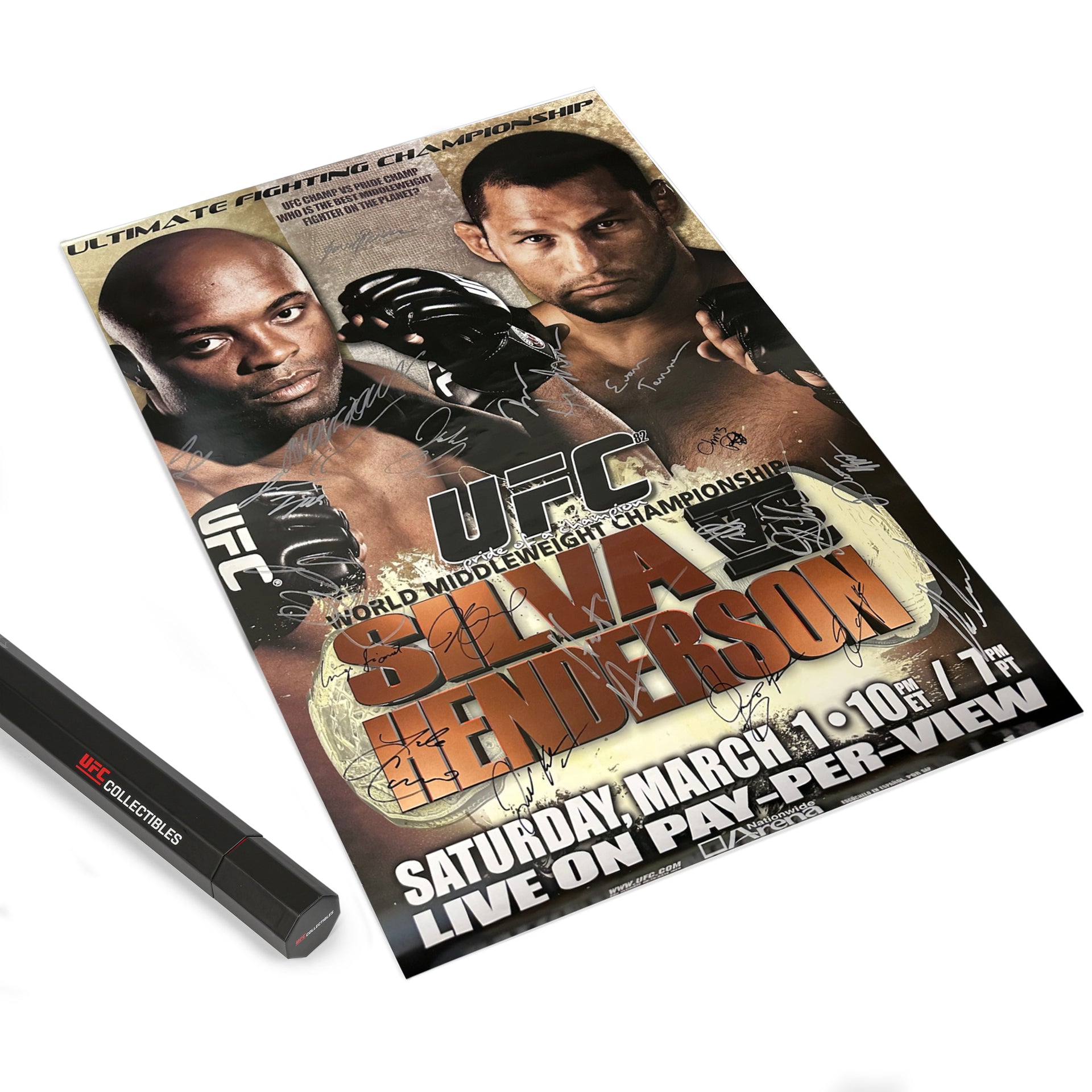 UFC 82: Silva vs Henderson Autographed Event Poster
