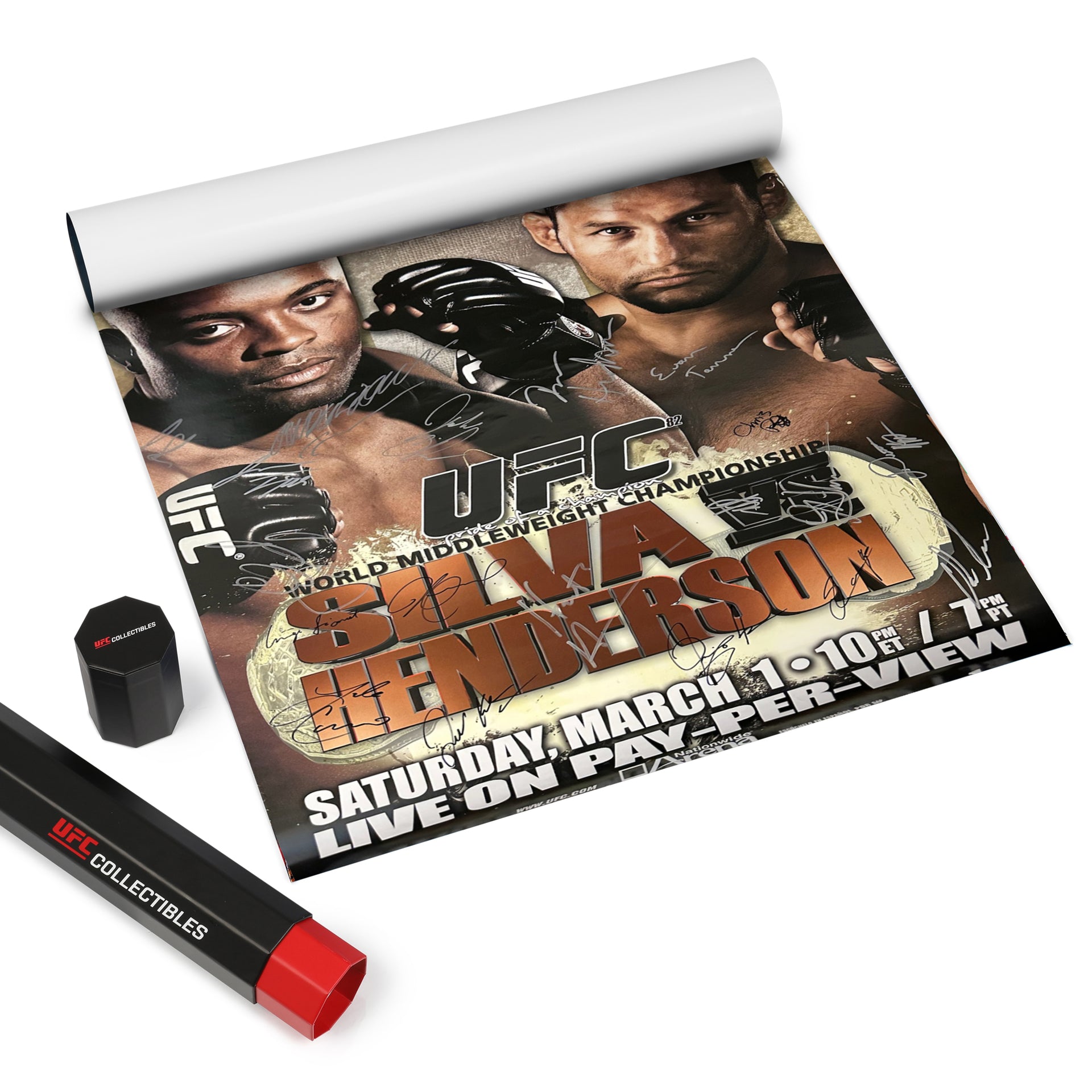 UFC 82: Silva vs Henderson Autographed Event Poster