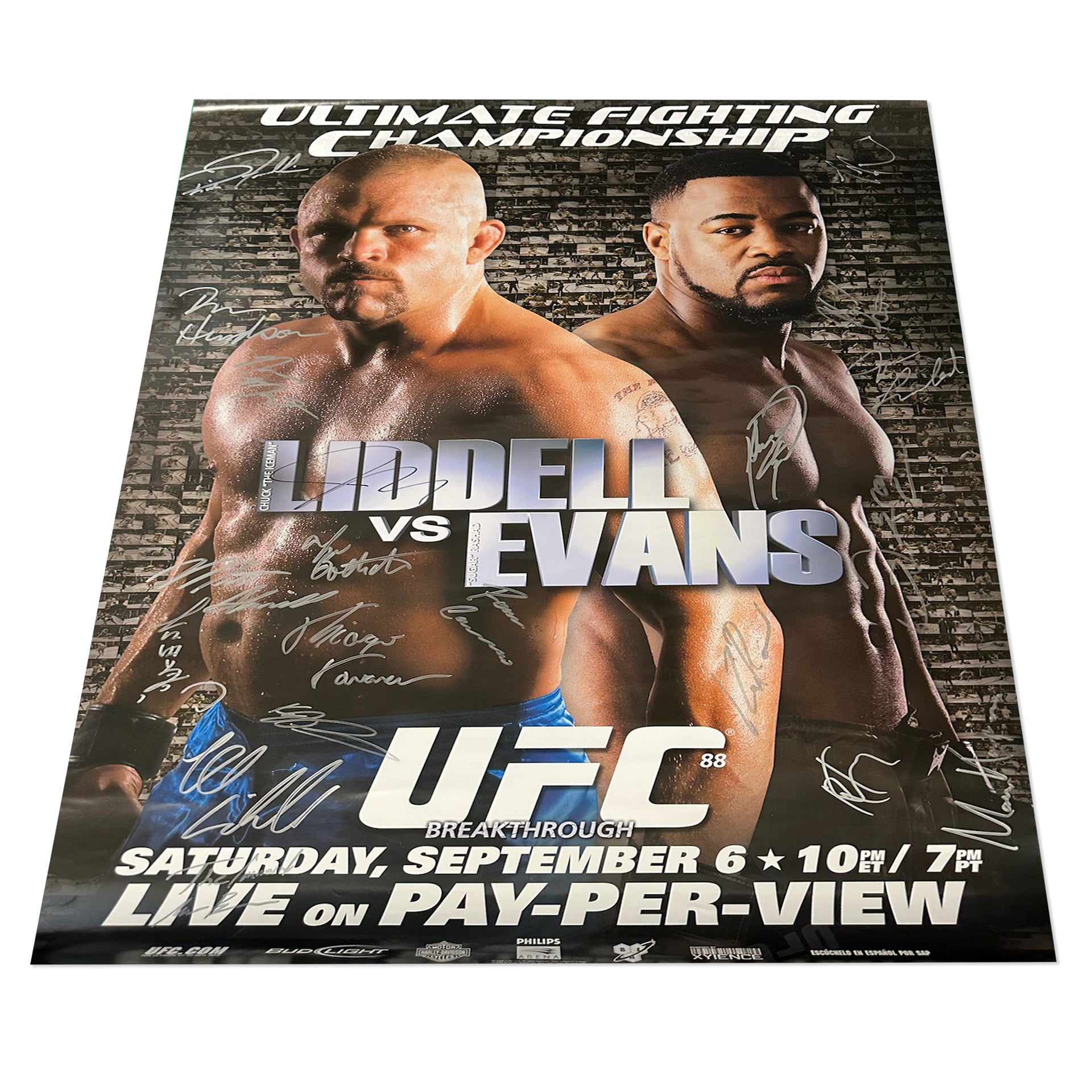 UFC 88: Liddell vs Evans Autographed Event Poster