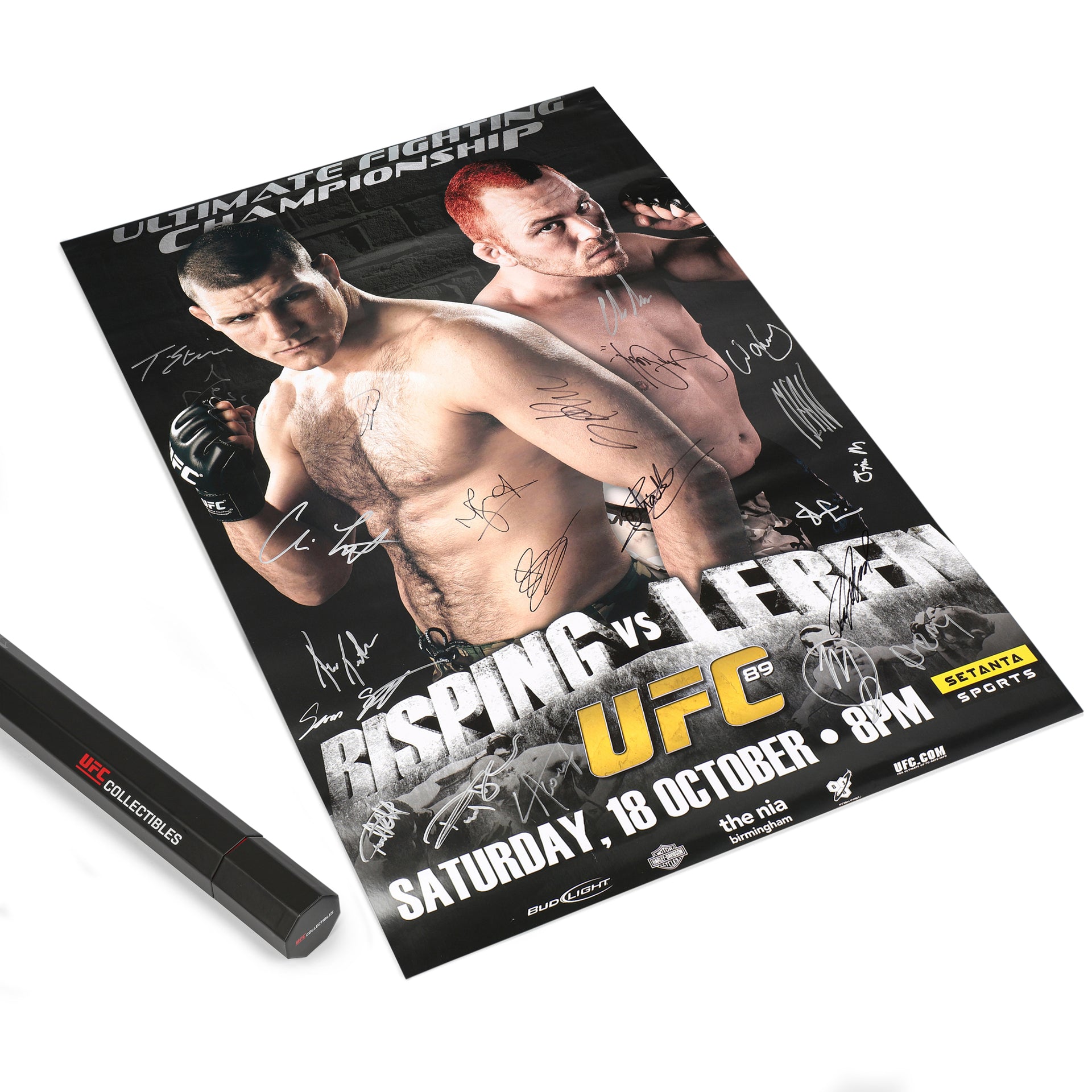 UFC 89: Bisping vs Leben Autographed Event Poster