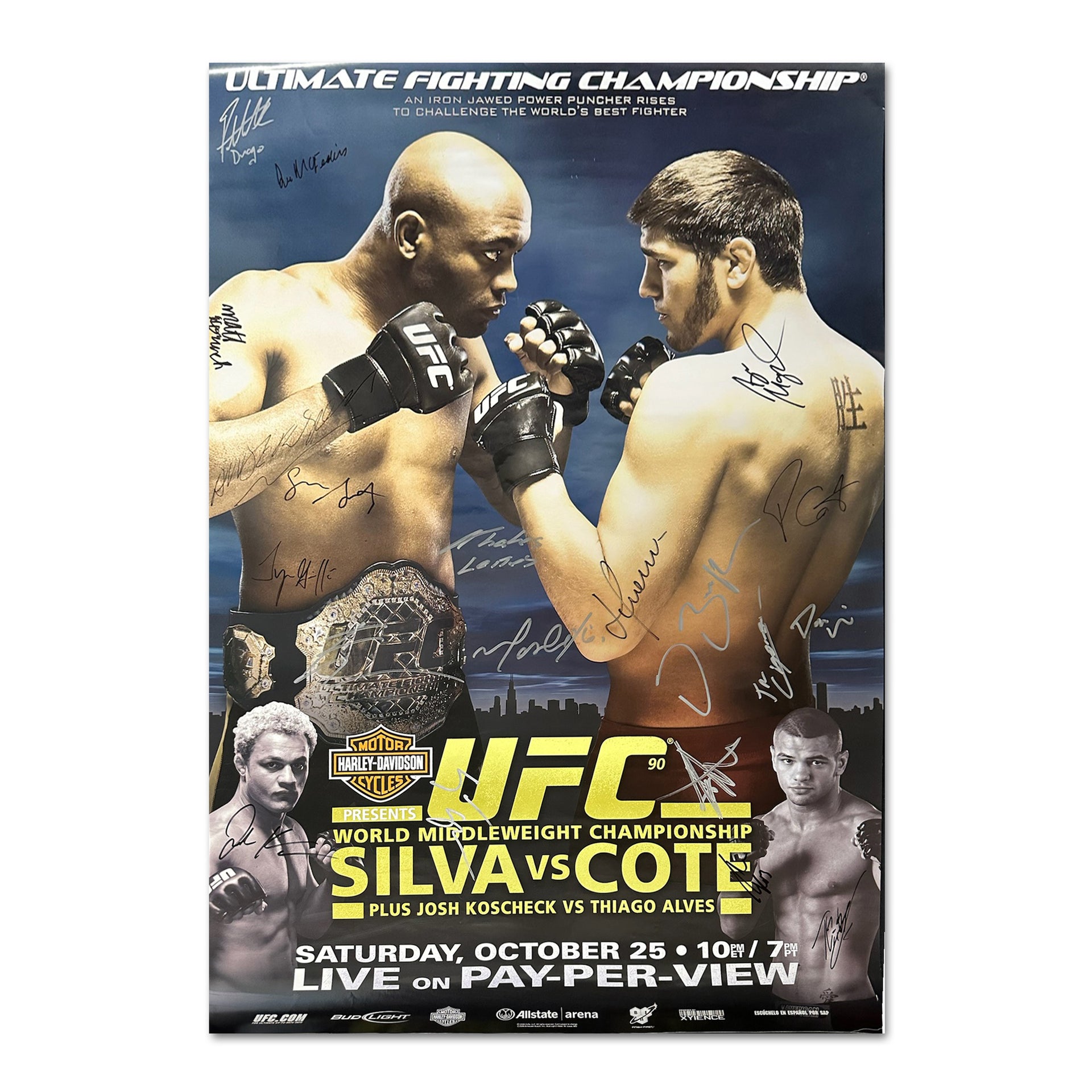 UFC 90: Silva vs Cote Autographed Event Poster