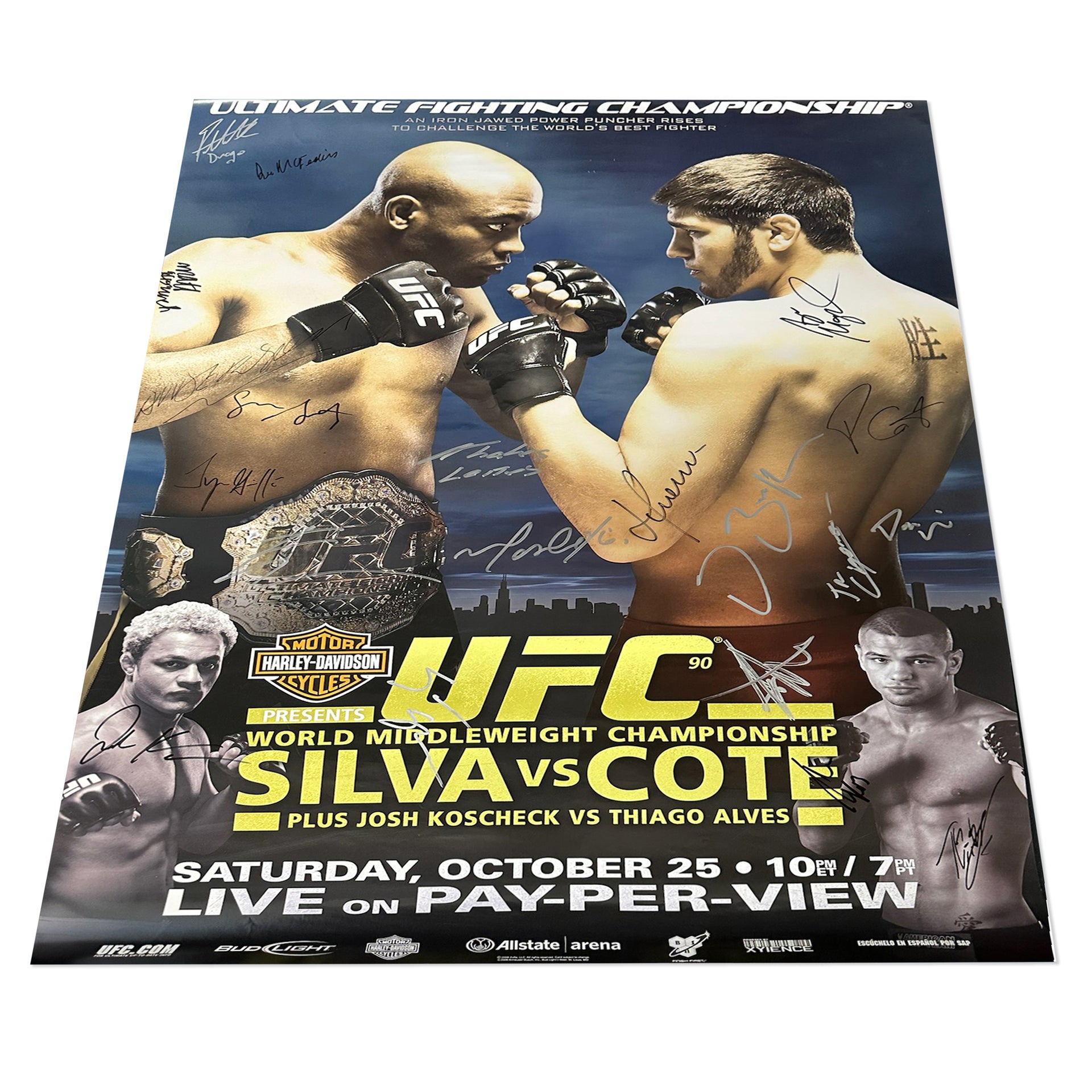 UFC 90: Silva vs Cote Autographed Event Poster