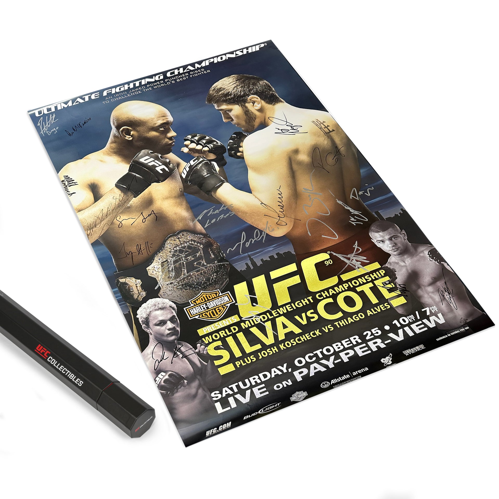 UFC 90: Silva vs Cote Autographed Event Poster