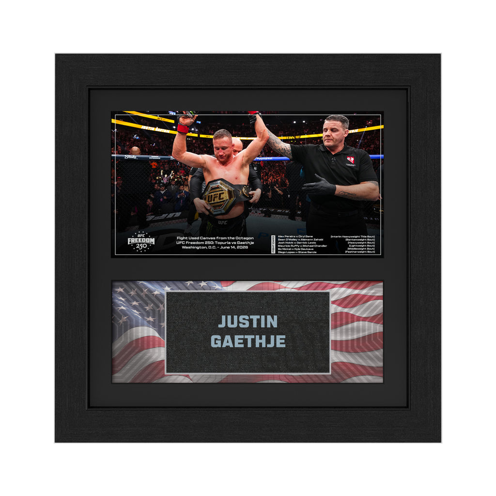 Justin Gaethje Name on Canvas UFC Freedom 250: Topuria vs Gaethje