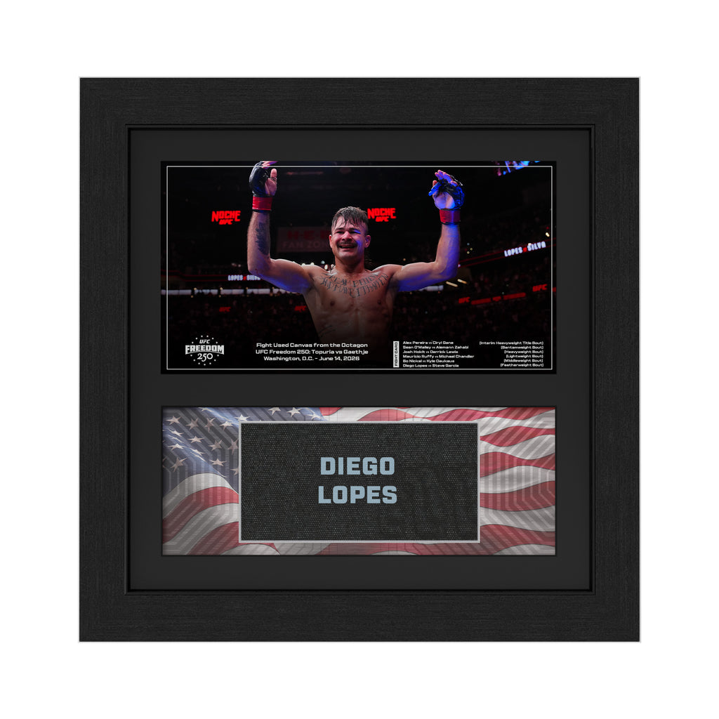 Diego Lopes Name on Canvas UFC Freedom 250: Topuria vs Gaethje