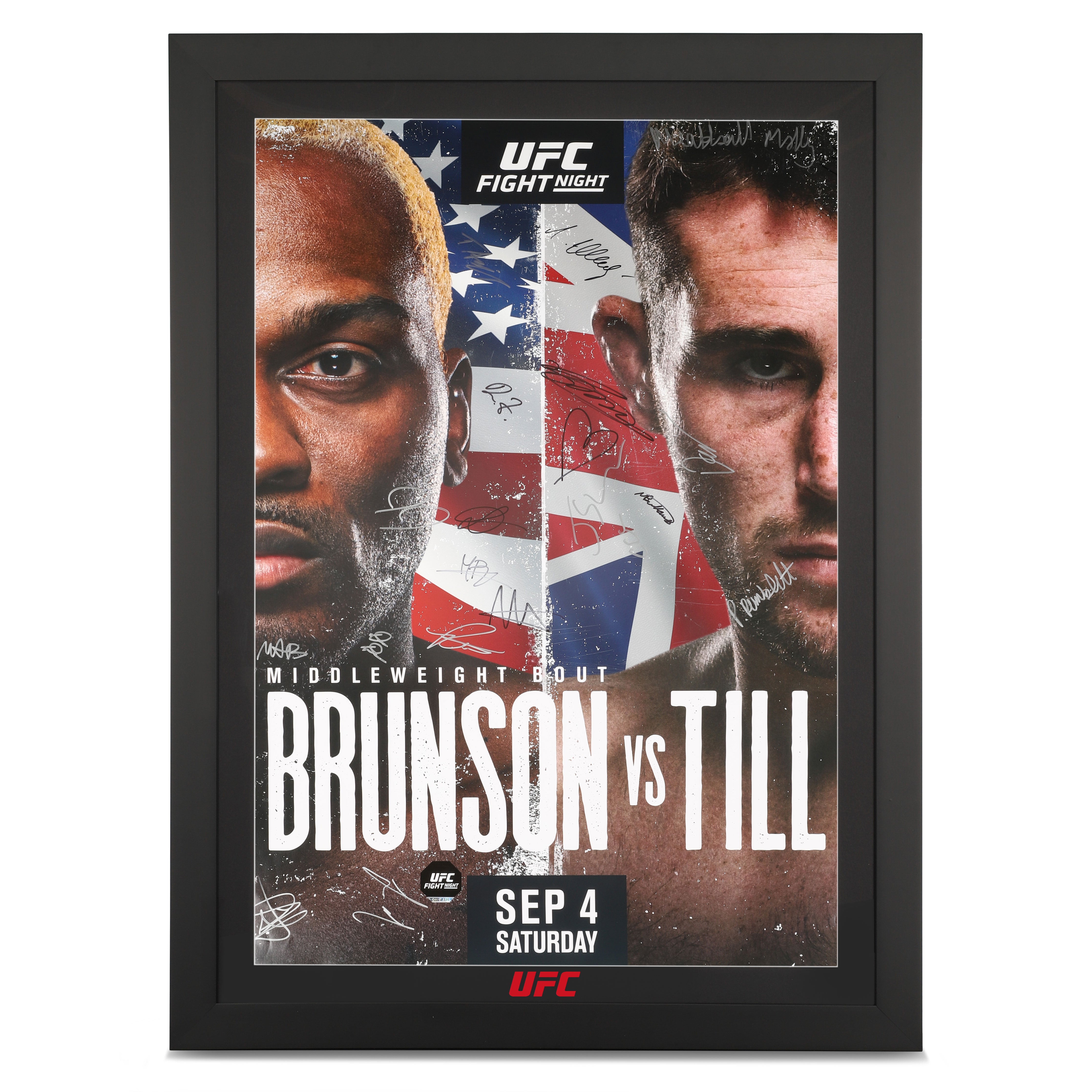 UFC Fight Night: Brunson vs Till Autographed Event Poster