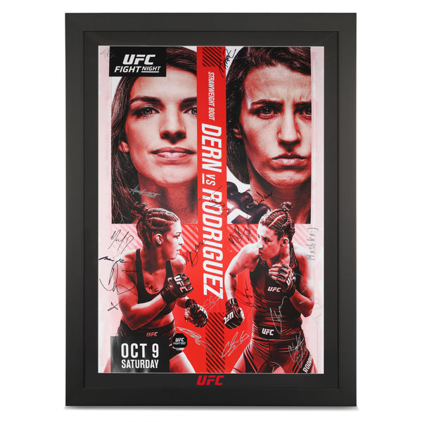 UFC Fight Night: Dern vs Rodriguez Autographed Event Poster – UFC