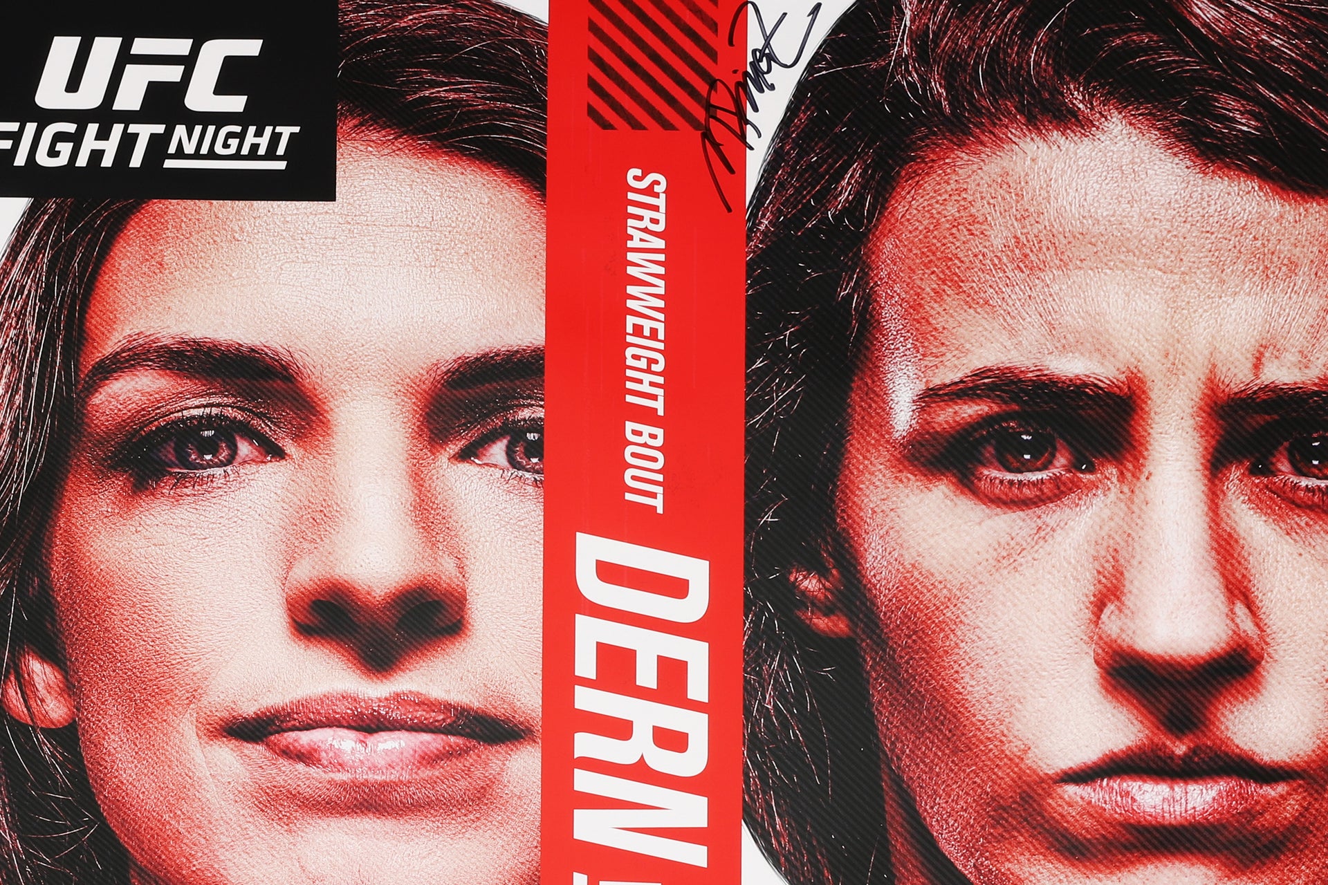 UFC Fight Night: Dern vs Rodriguez Autographed Event Poster