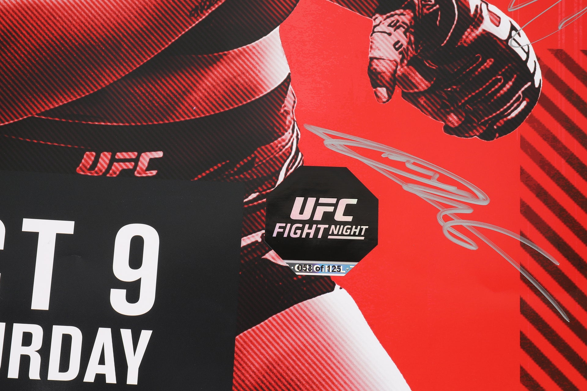 UFC Fight Night: Dern vs Rodriguez Autographed Event Poster
