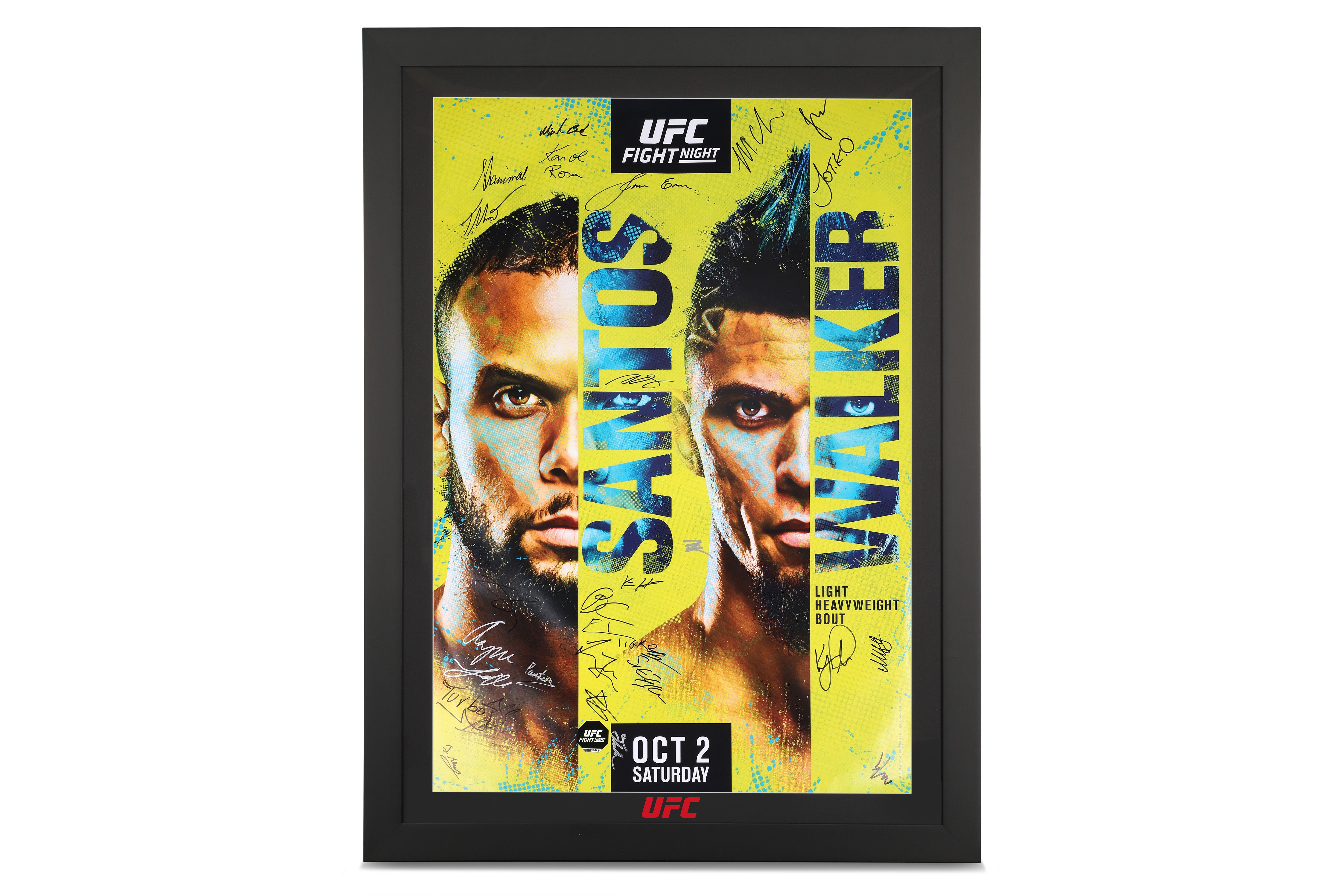 UFC Fight Night: Santos vs Walker Autographed Event Poster