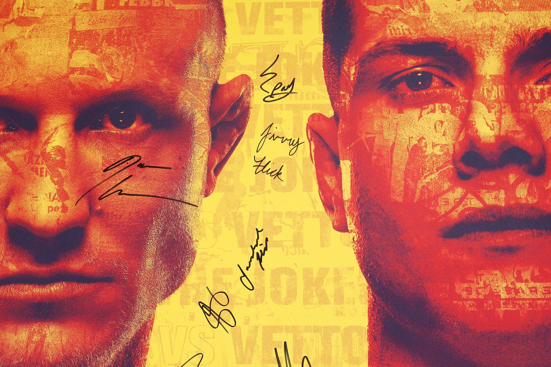 UFC Fight Night: Hermansson vs Vettori Autographed Event Poster