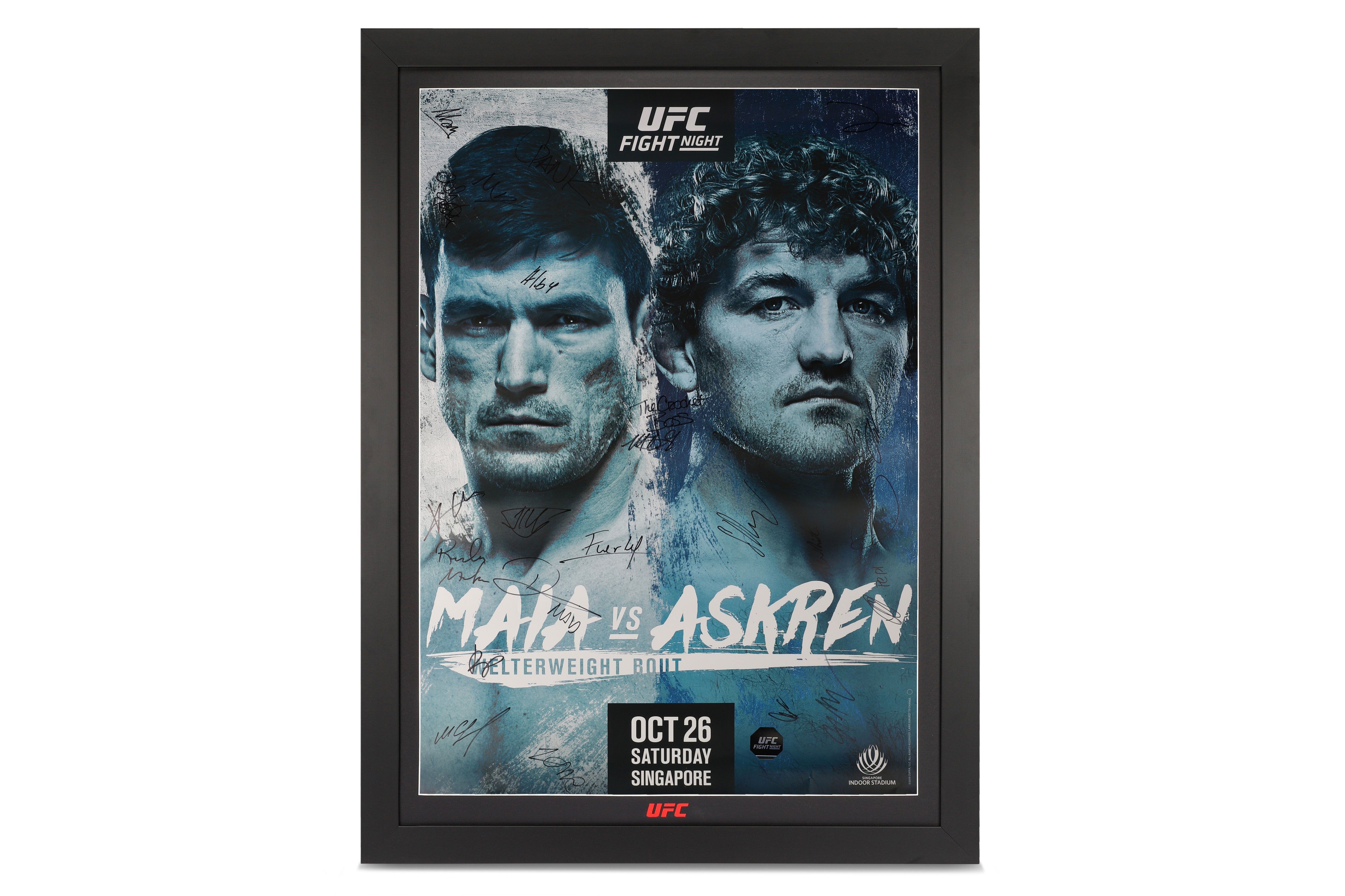 UFC Fight Night: Maia vs Askren Autographed Event Poster