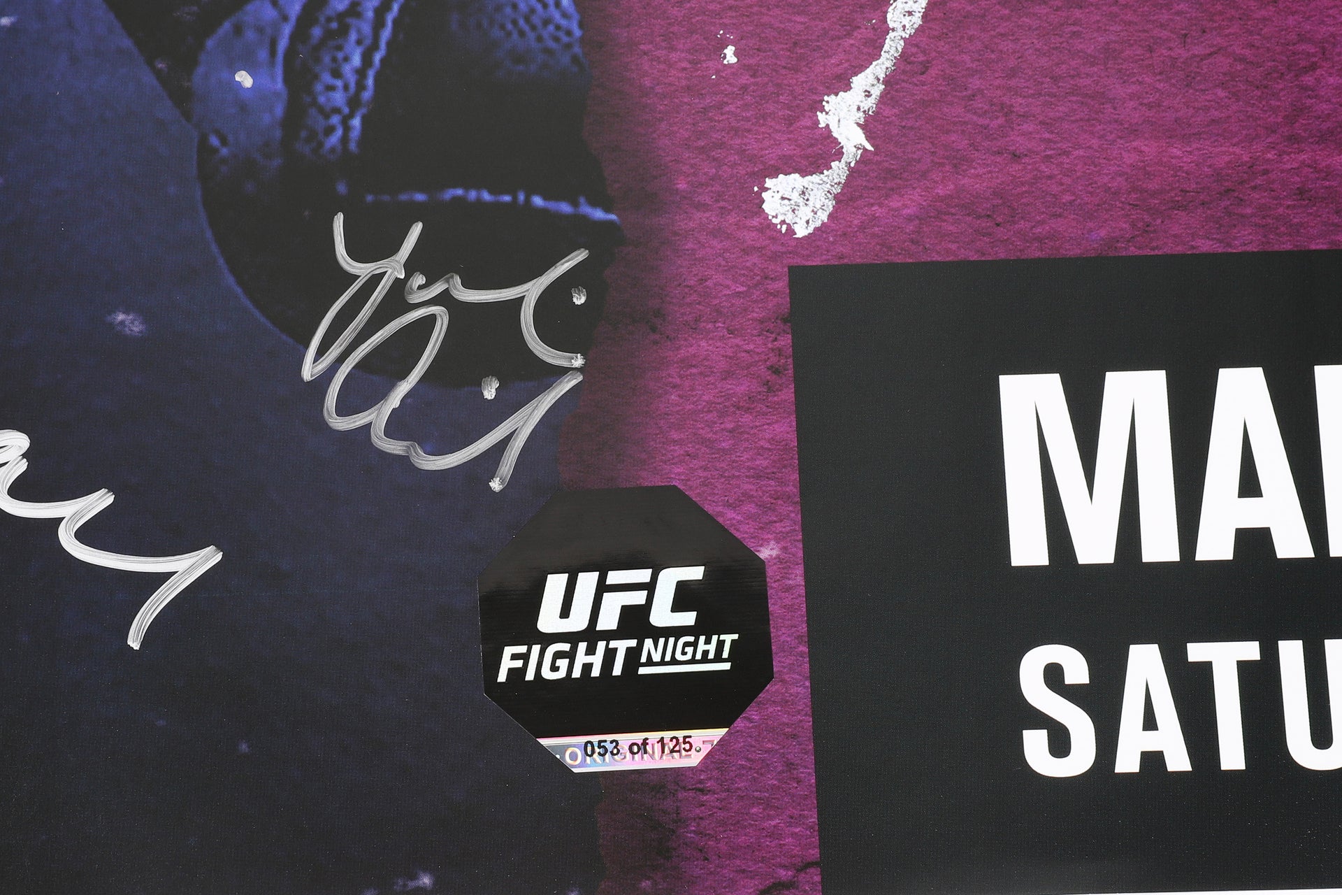UFC Fight Night: Brunson vs Holland Autographed Event Poster