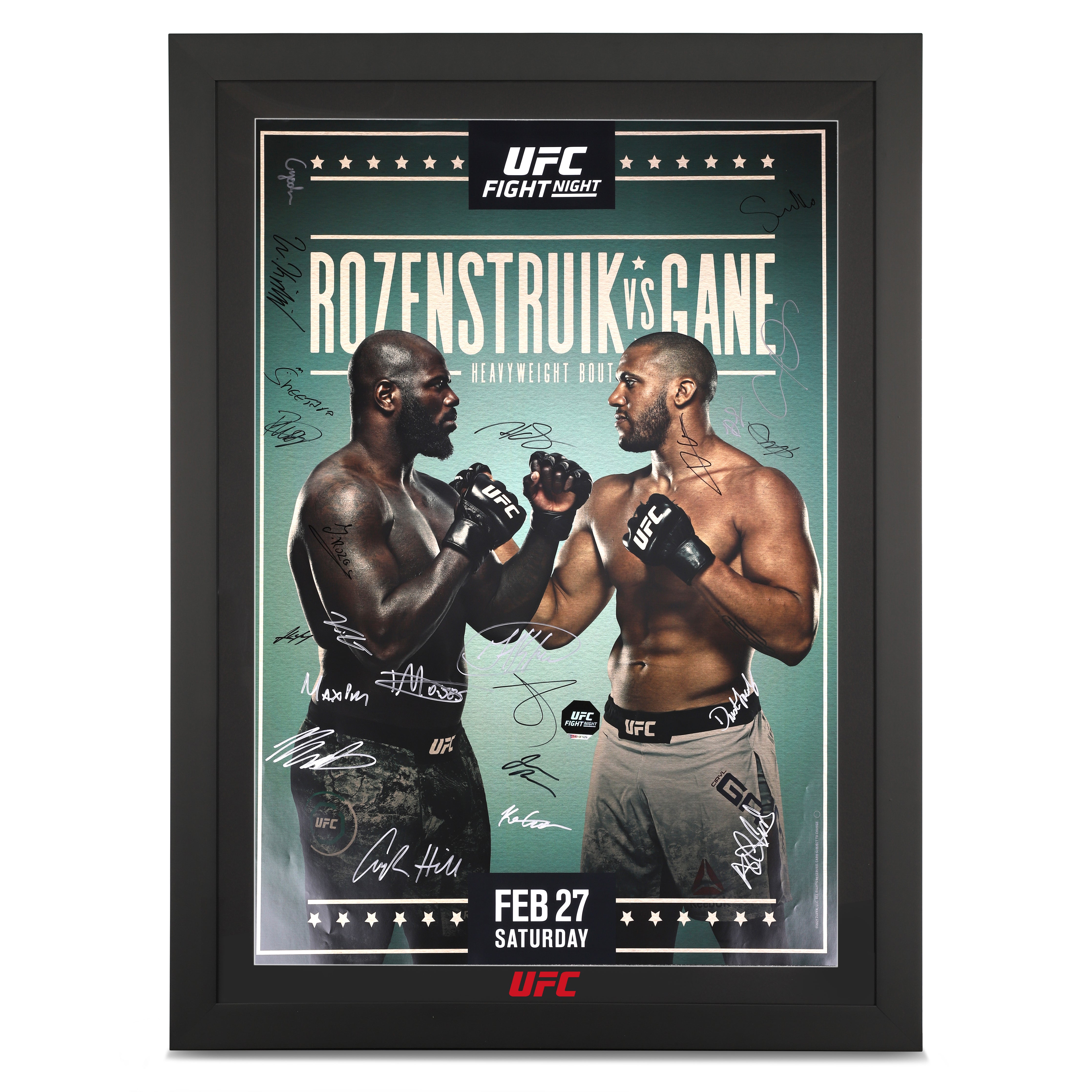 UFC Fight Night: Rozenstruik vs Gane Autographed Event Poster