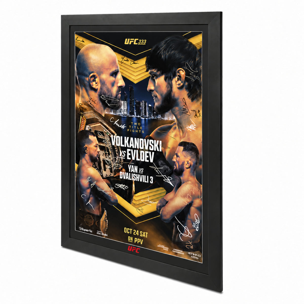UFC 333: Volkanovski vs Evloev First Edition Autographed Event Poster
