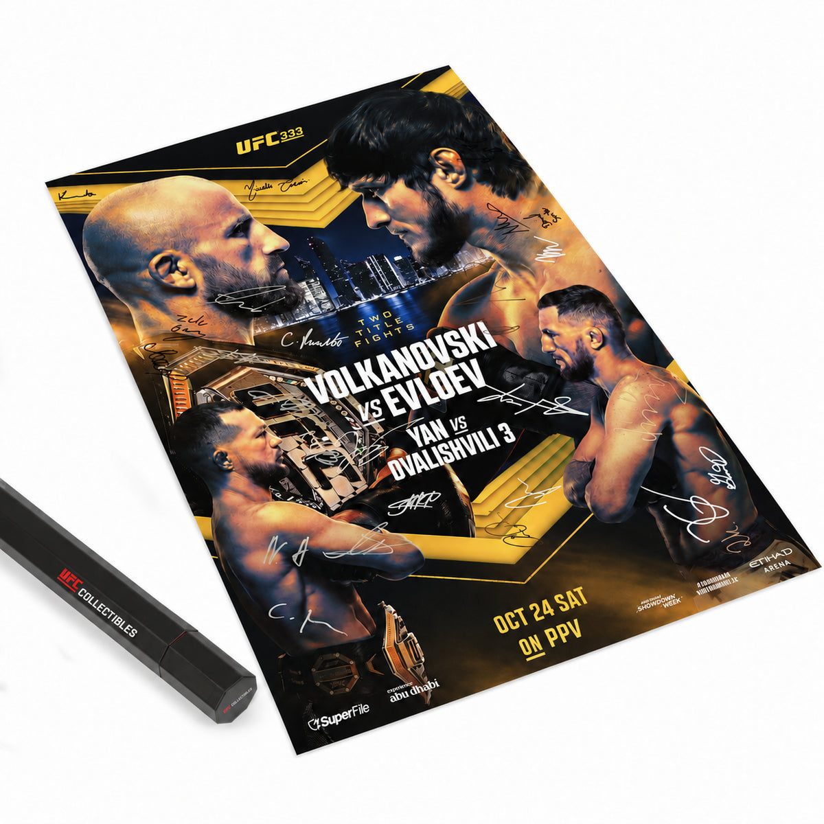 UFC 333: Volkanovski vs Evloev First Edition Autographed Event Poster