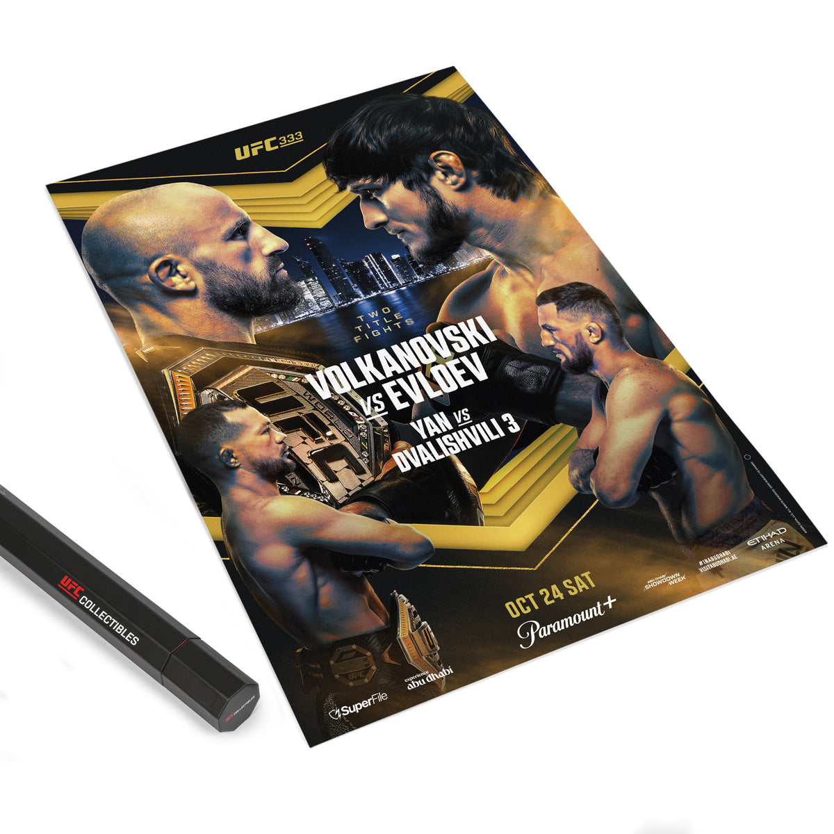 UFC 333: Volkanovski vs Evloev Autographed Event Poster