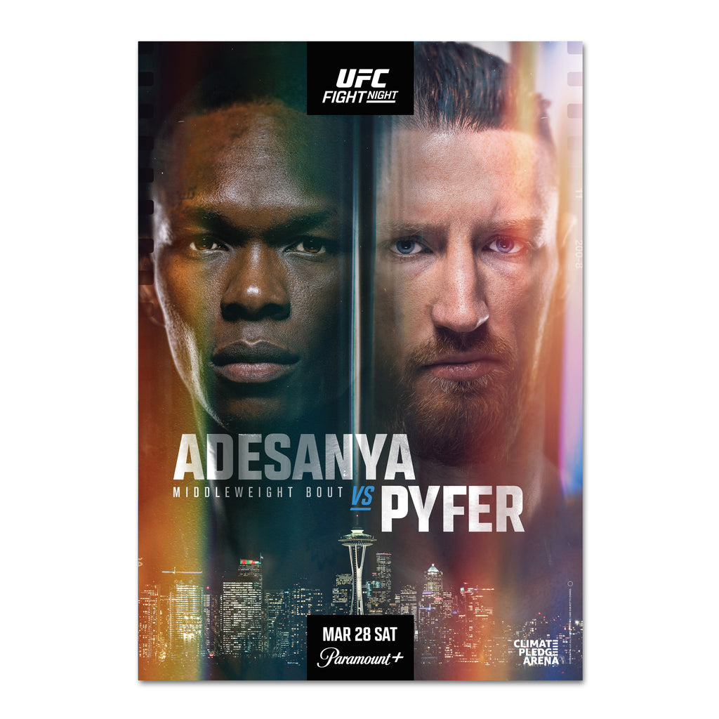 UFC Fight Night: Adesanya vs Pyfer First Edition Autographed Event Poster