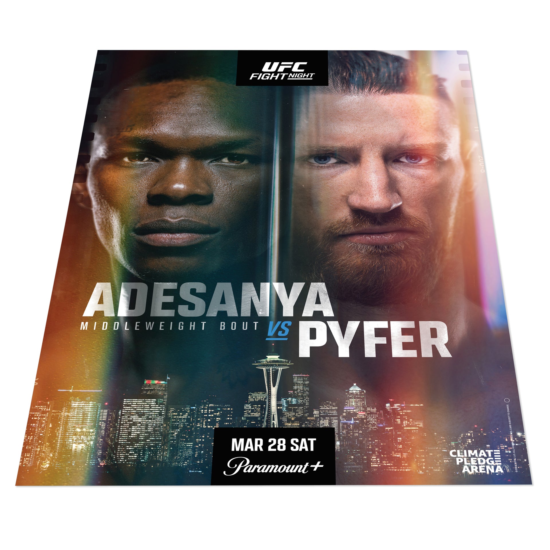 UFC Fight Night: Adesanya vs Pyfer Autographed Event Poster