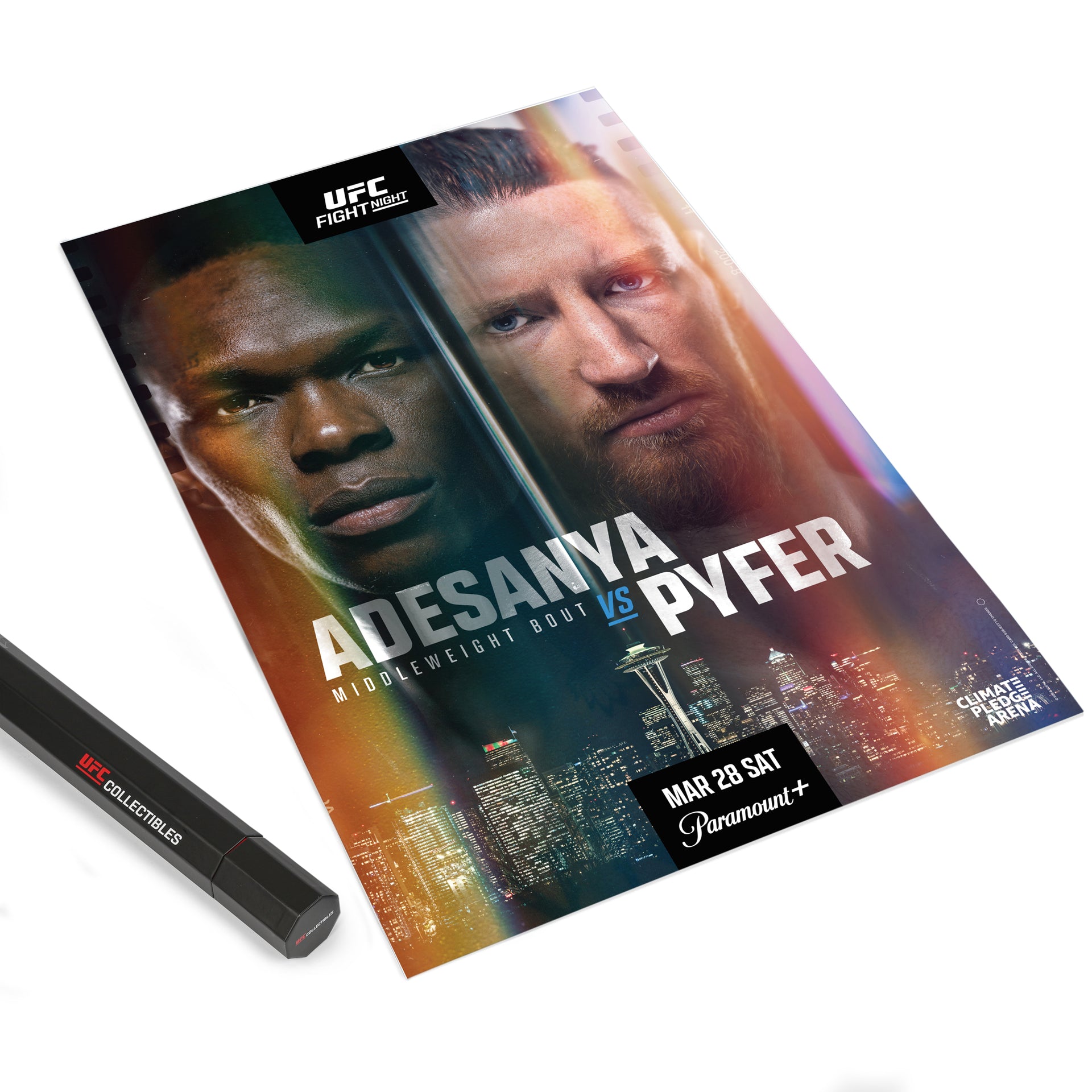 UFC Fight Night: Adesanya vs Pyfer Autographed Event Poster