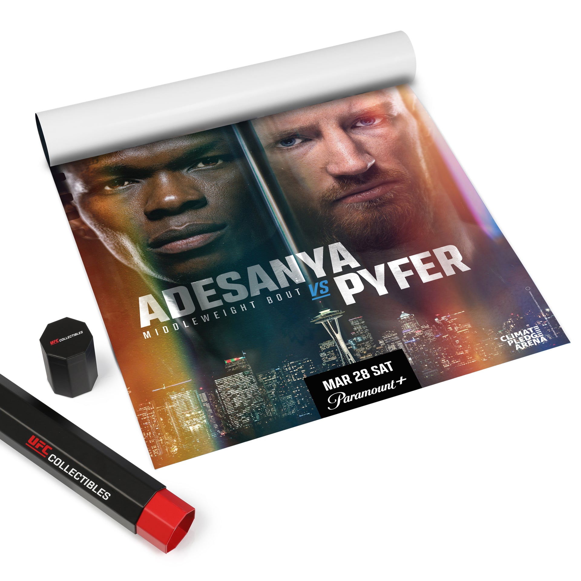 UFC Fight Night: Adesanya vs Pyfer Autographed Event Poster