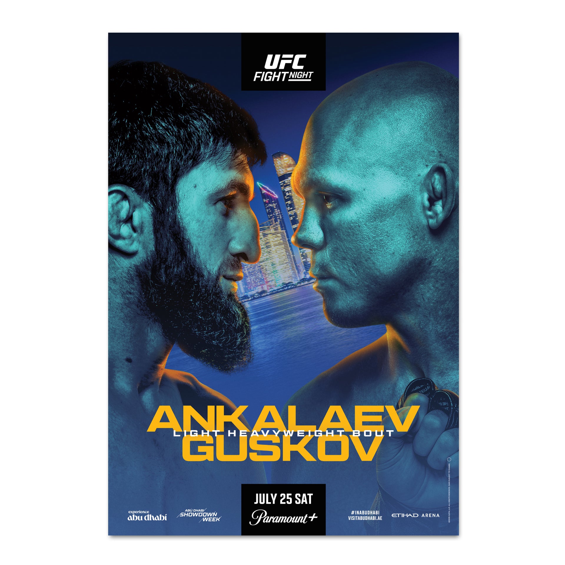 UFC Fight Night: Ankalaev vs Guskov First Edition Autographed Event Poster