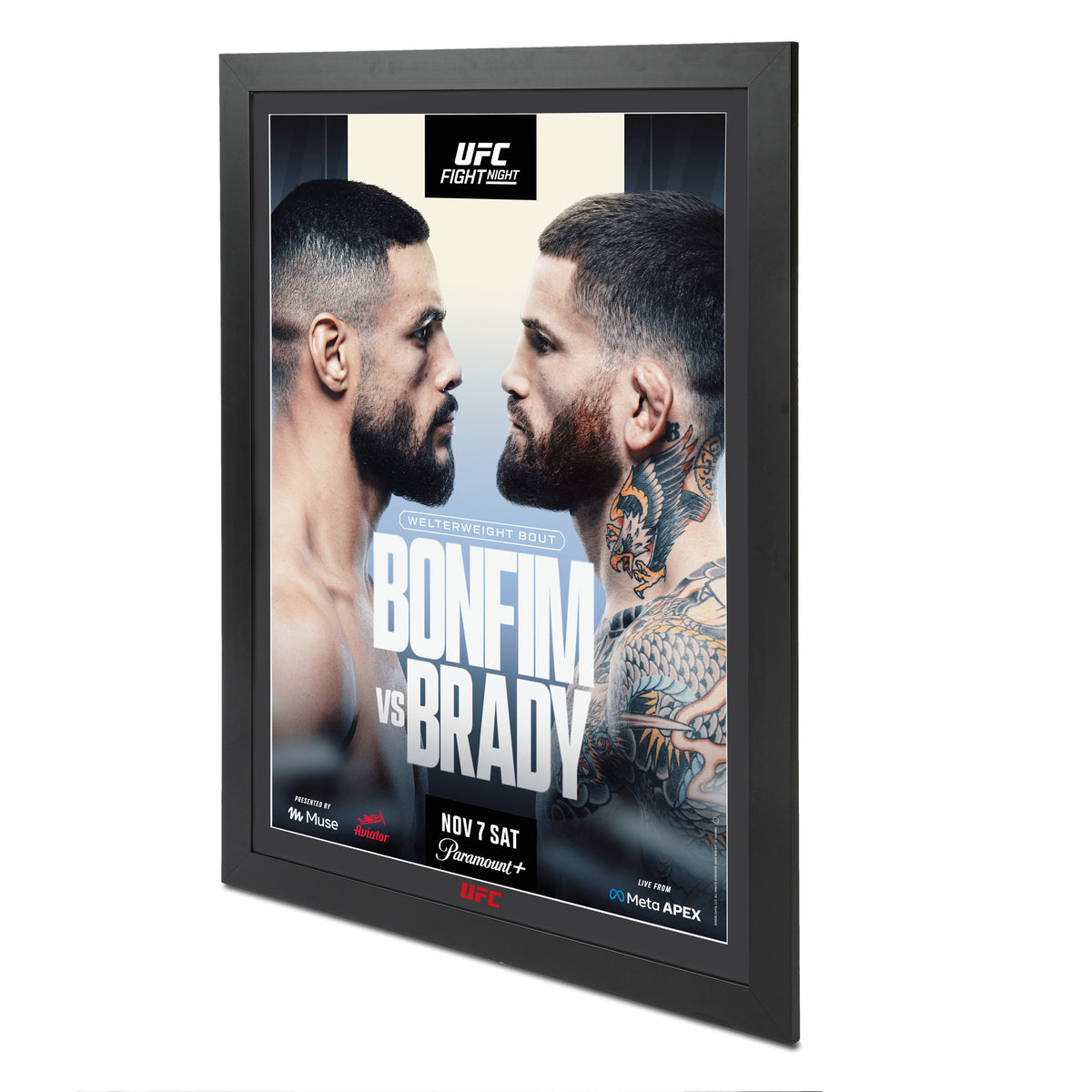 UFC Fight Night: Bonfim vs Brady Autographed Event Poster