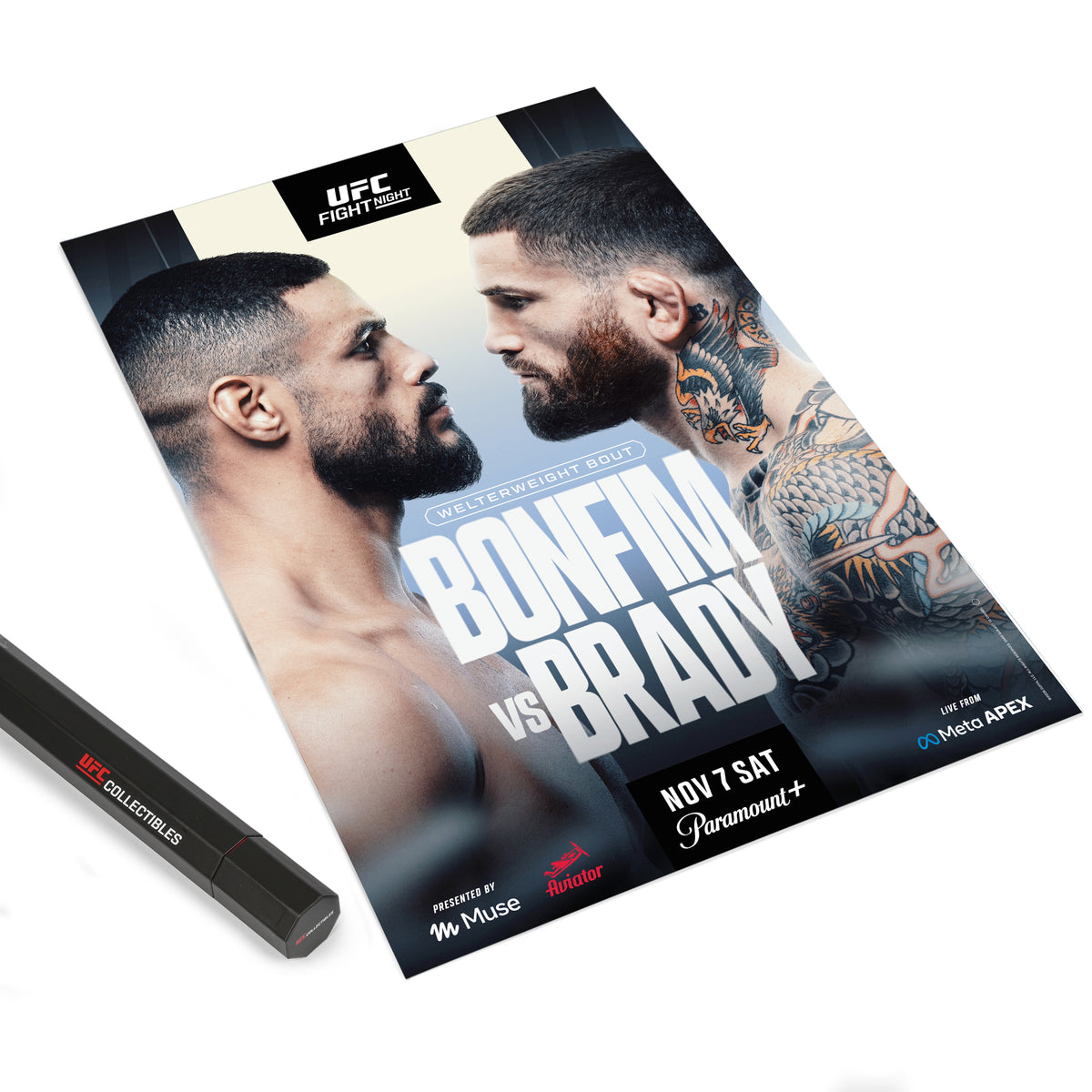 UFC Fight Night: Bonfim vs Brady Autographed Event Poster
