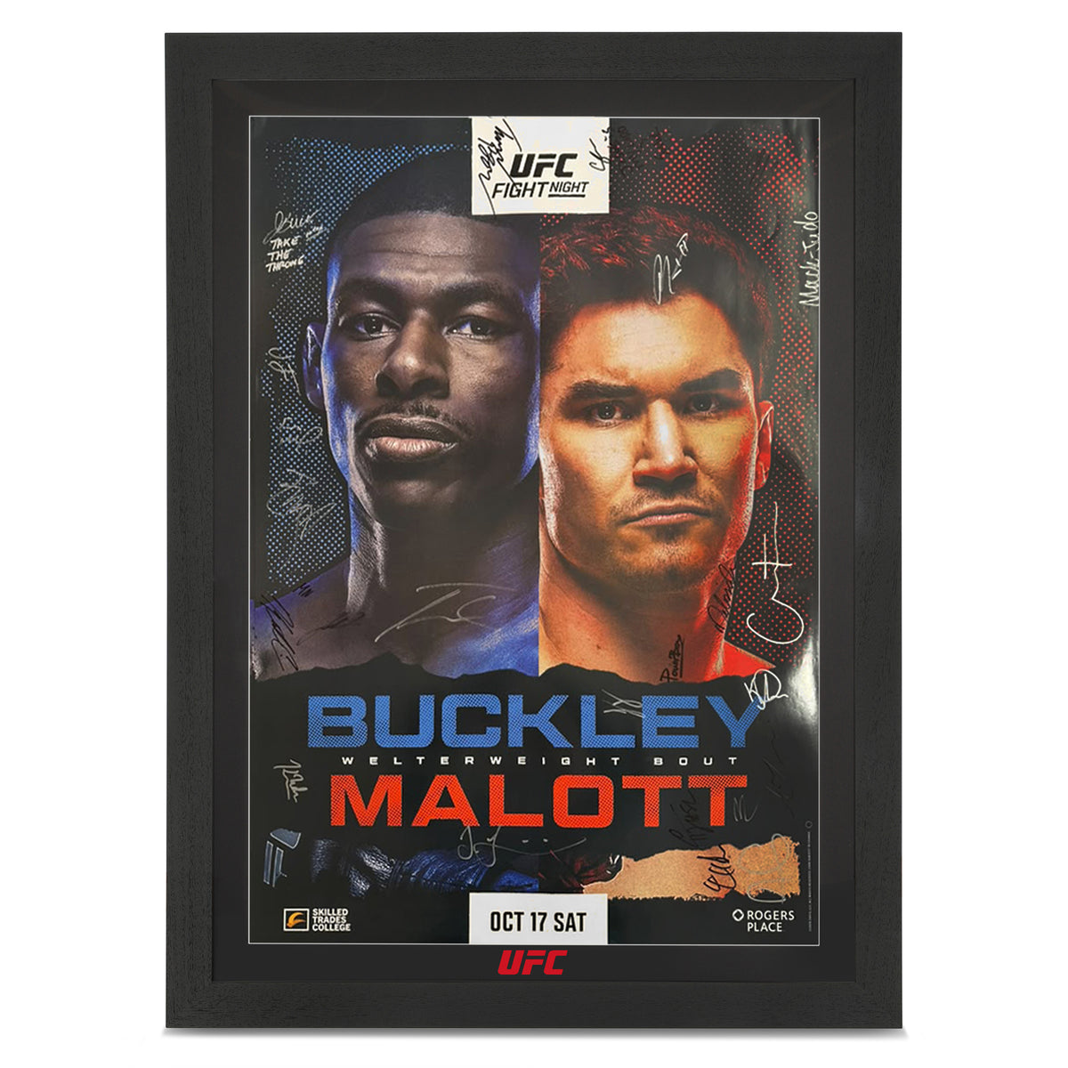 UFC Fight Night: Buckley vs Malott First Edition Autographed Event Poster