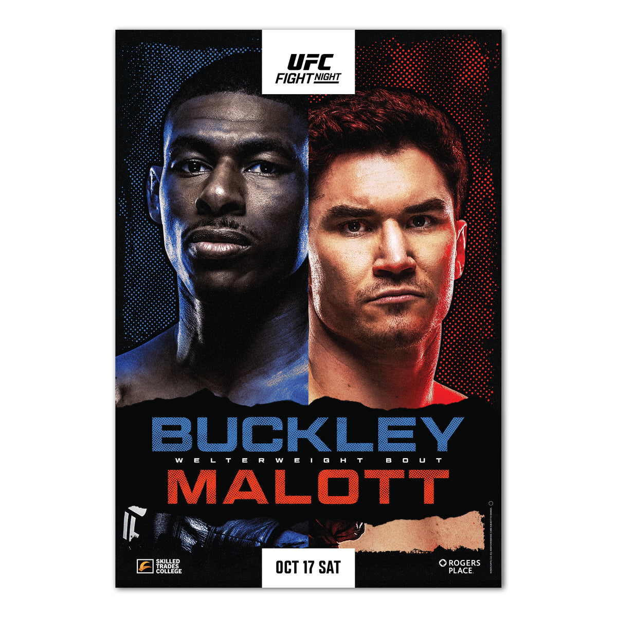 UFC Fight Night: Buckley vs Malott Autographed Event Poster