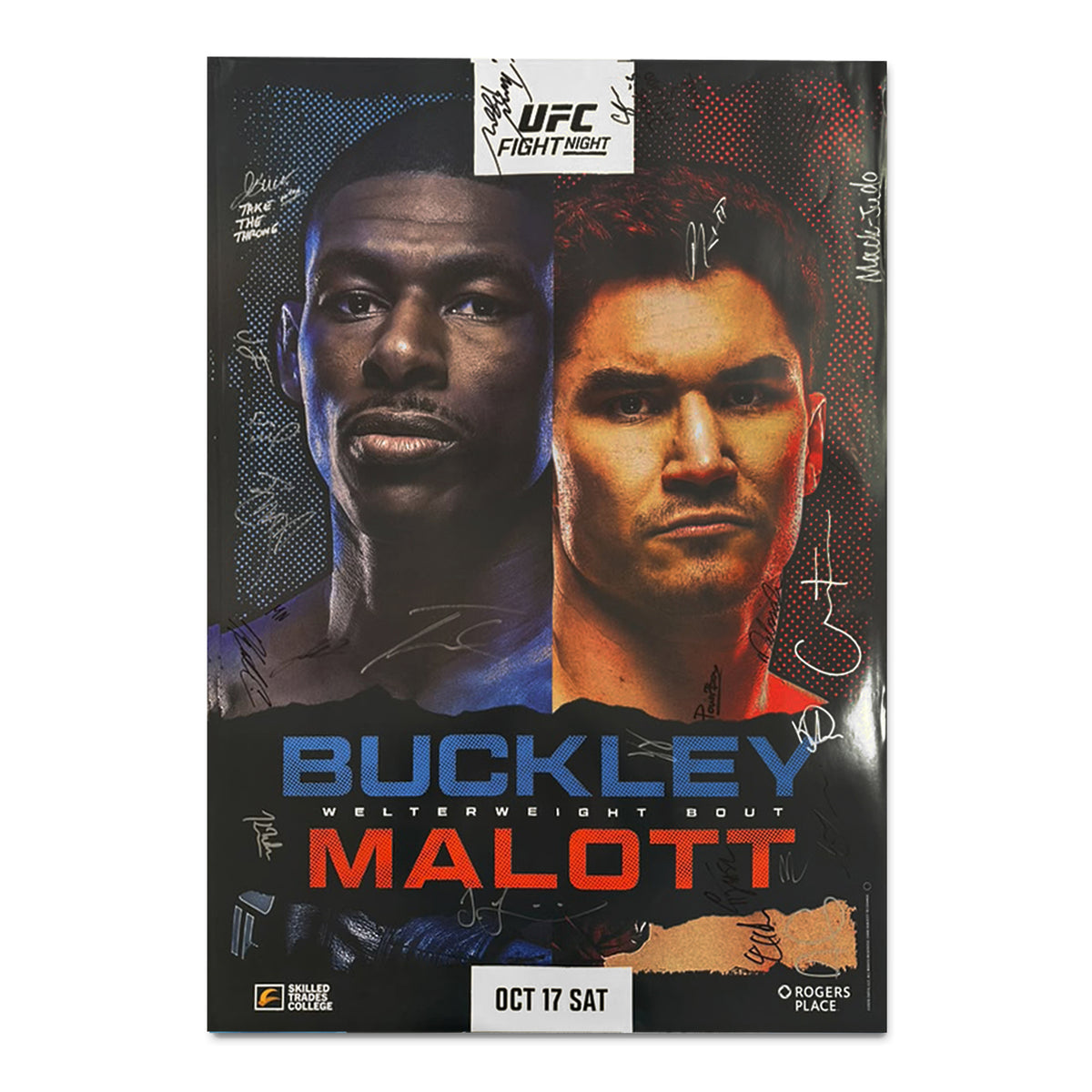 UFC Fight Night: Buckley vs Malott First Edition Autographed Event Poster