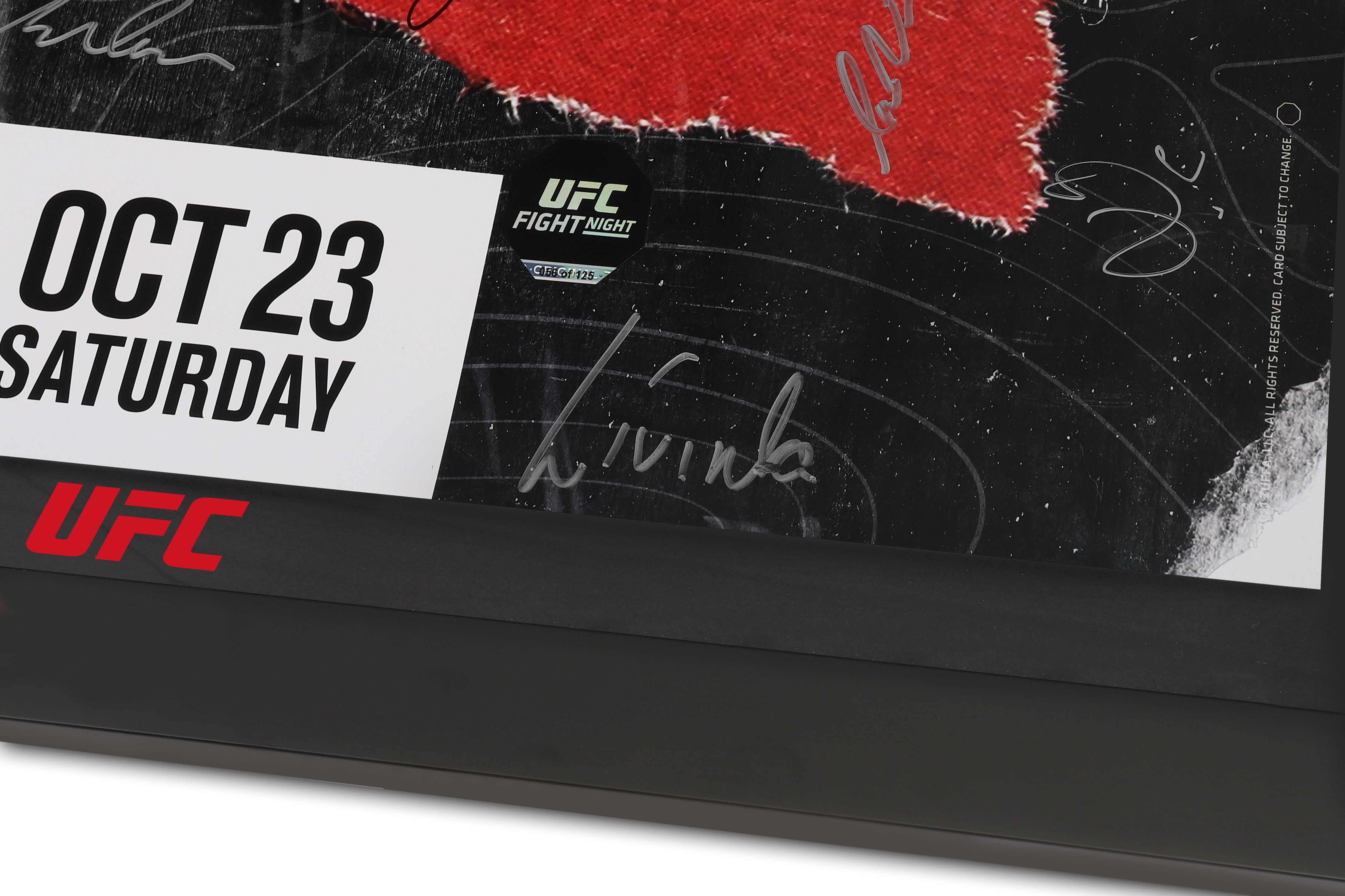 UFC Fight Night: Costa vs Vettori Autographed Event Poster