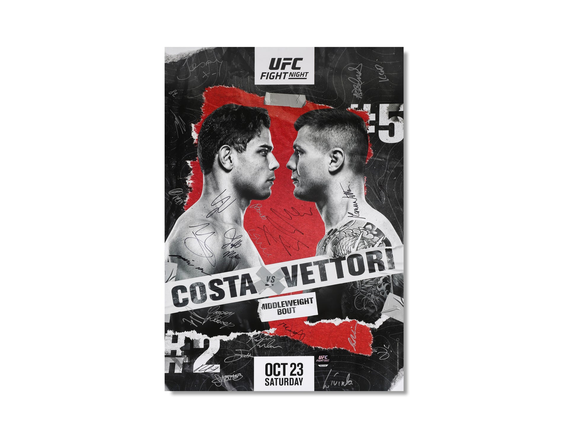 UFC Fight Night: Costa vs Vettori Autographed Event Poster