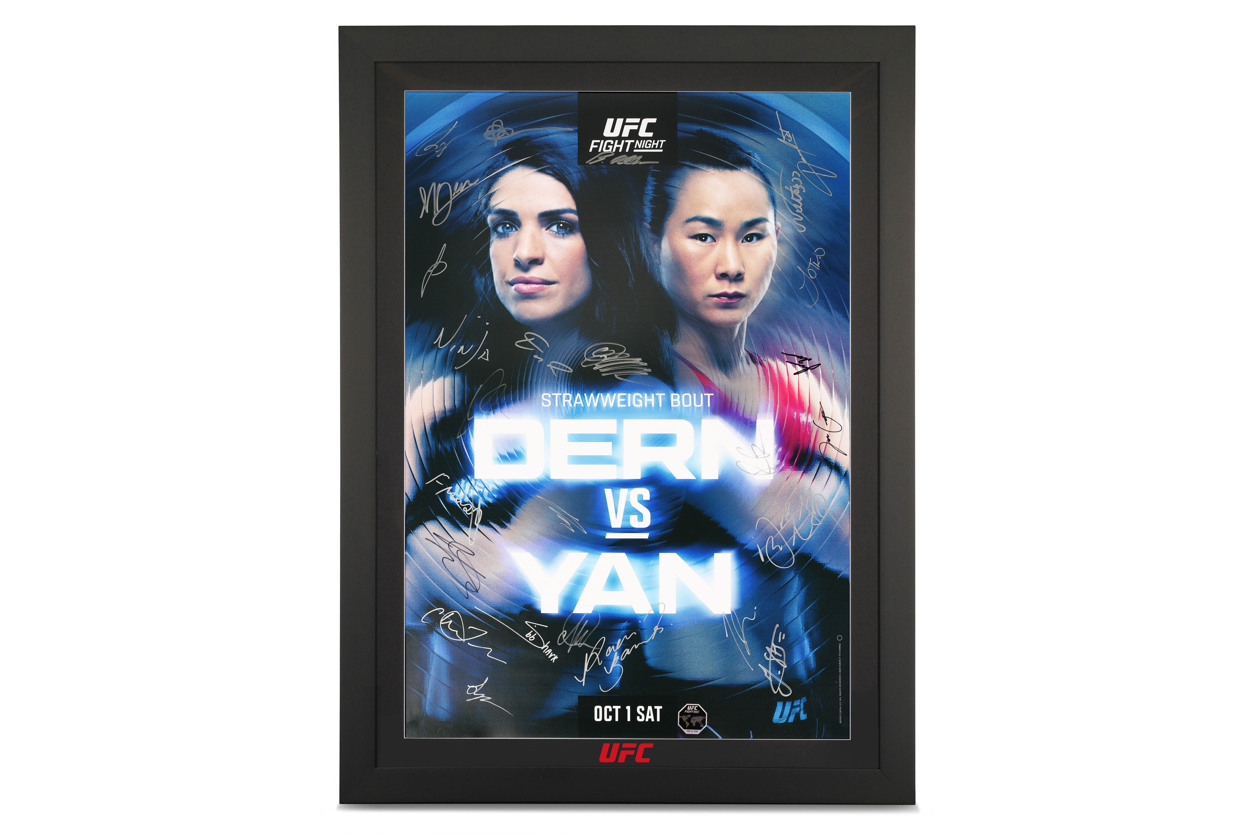 UFC Fight Night: Dern vs Yan Autographed Event Poster