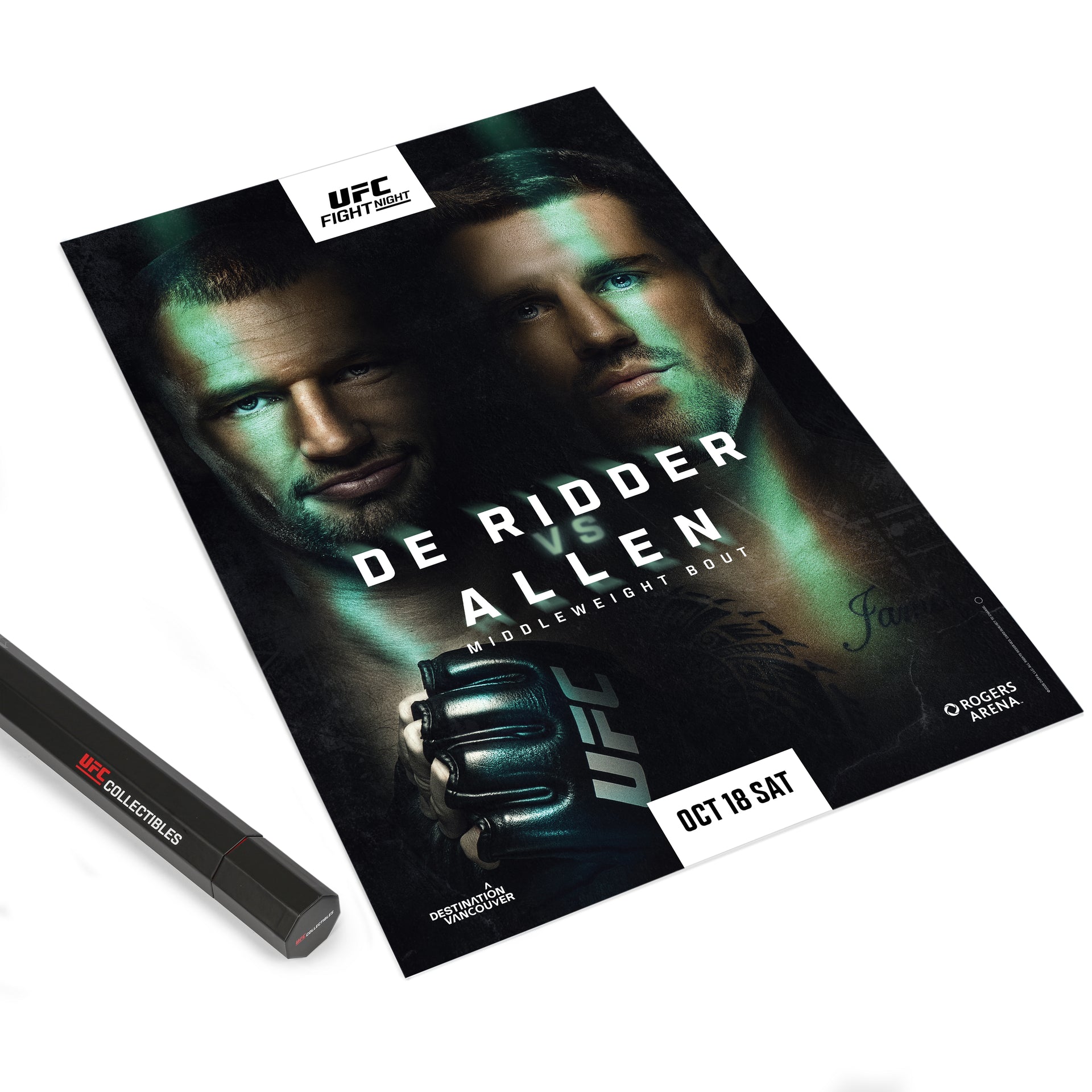 UFC Fight Night: De Ridder vs Allen Autographed Event Poster