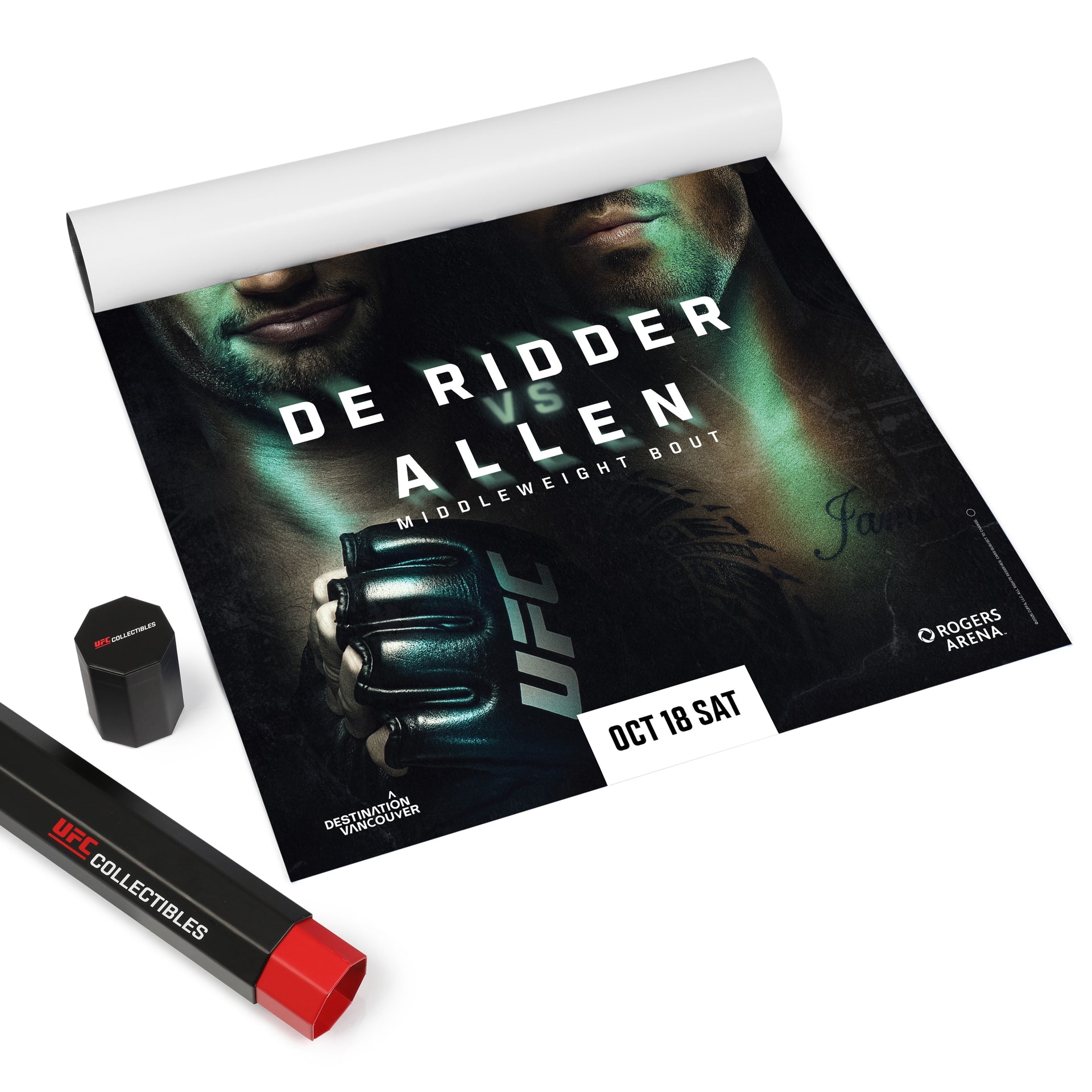 UFC Fight Night: De Ridder vs Allen Autographed Event Poster