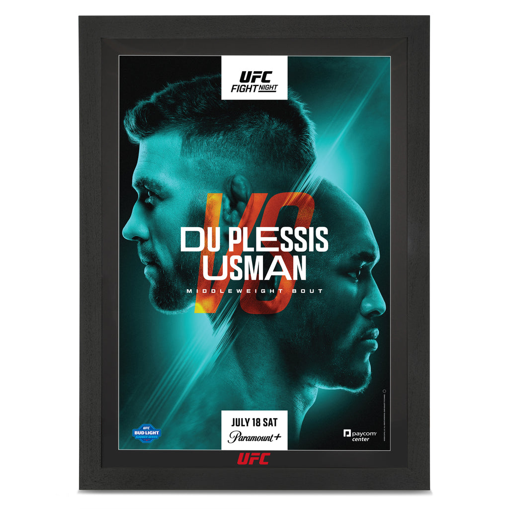 UFC Fight Night: Du Plessis vs Usman Autographed Event Poster