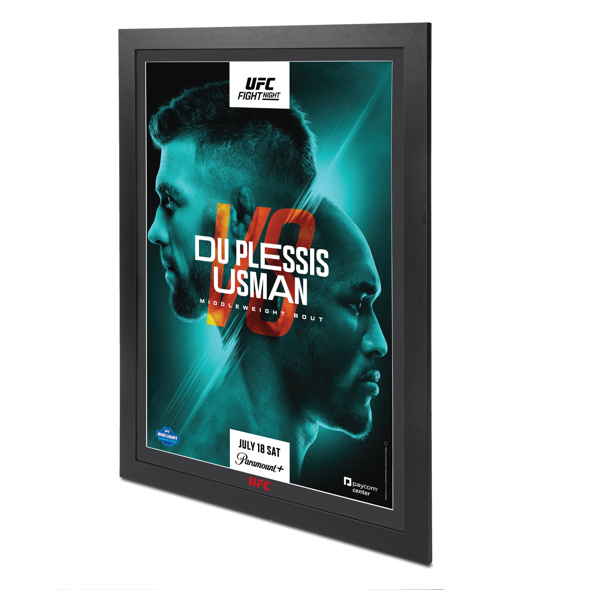 UFC Fight Night: Du Plessis vs Usman Autographed Event Poster
