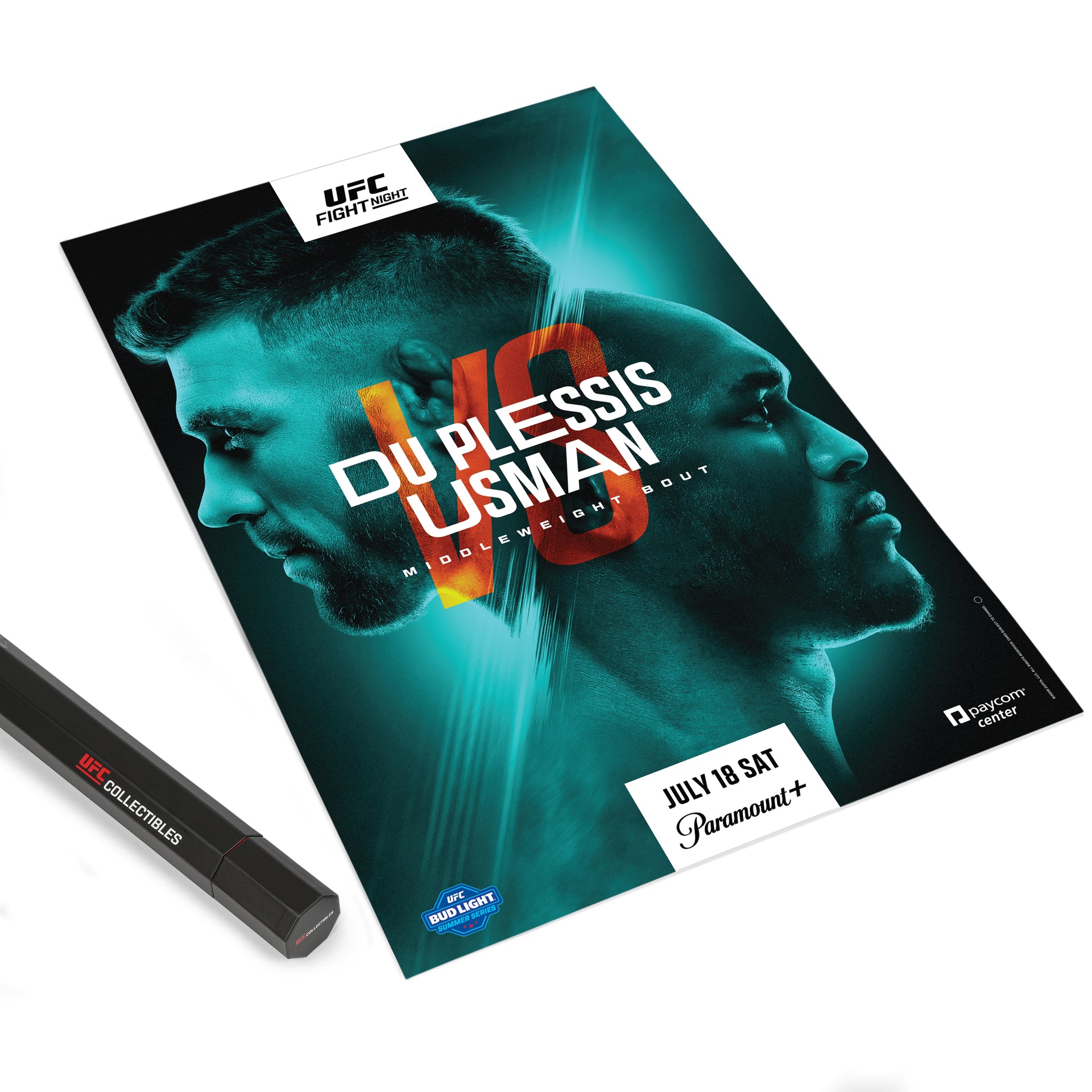 UFC Fight Night: Du Plessis vs Usman Autographed Event Poster