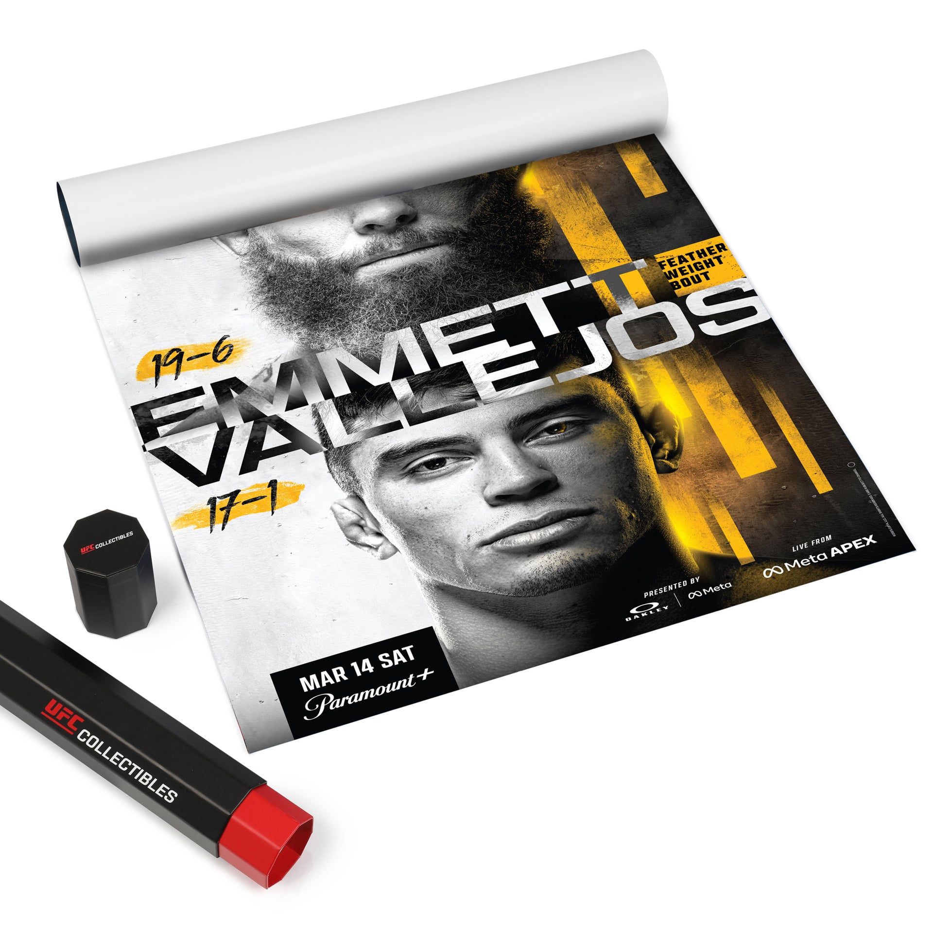 Apex UFC Fight Night: Emmett vs Vallejos Autographed Event Poster