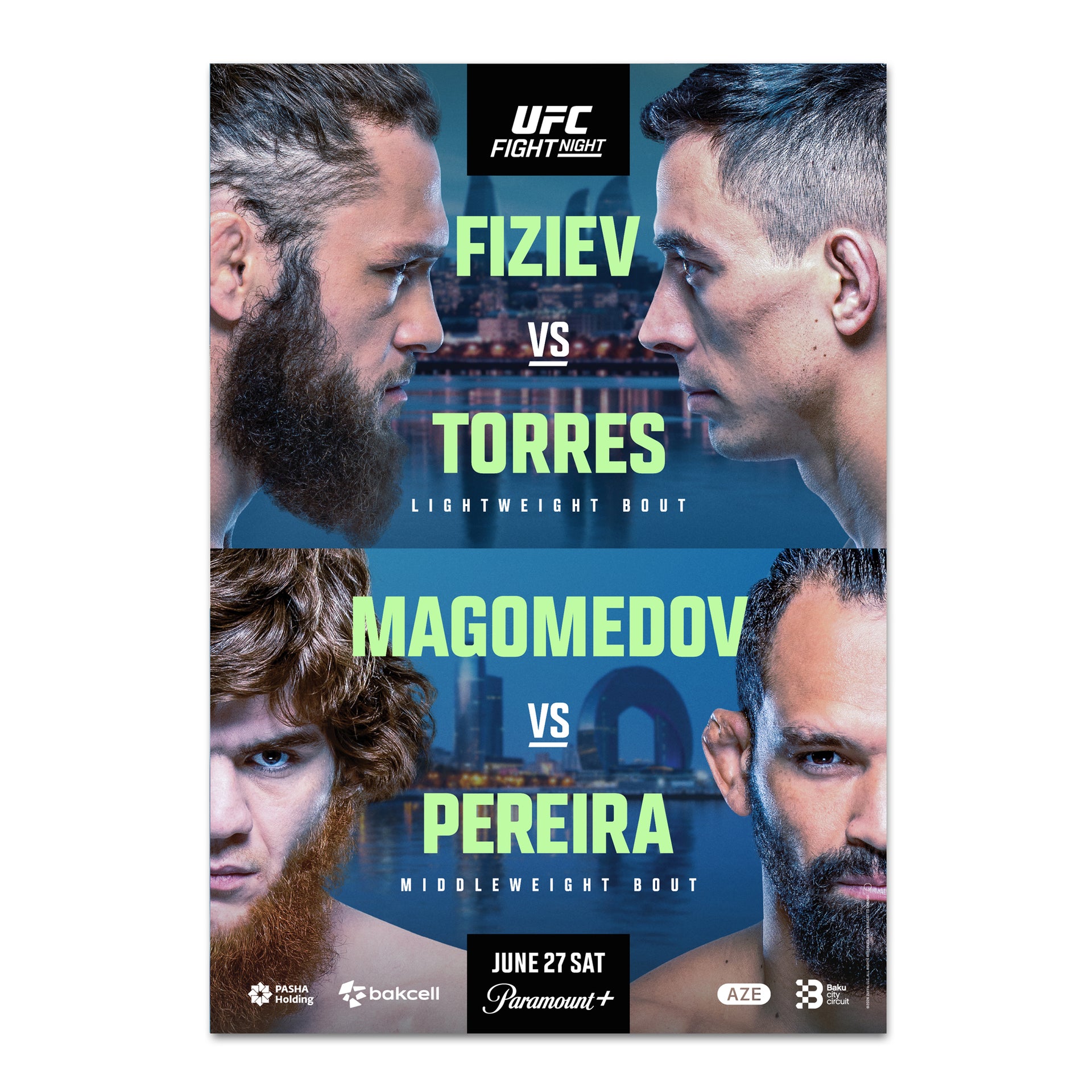 UFC Fight Night: Fiziev vs Torres Autographed Event Poster