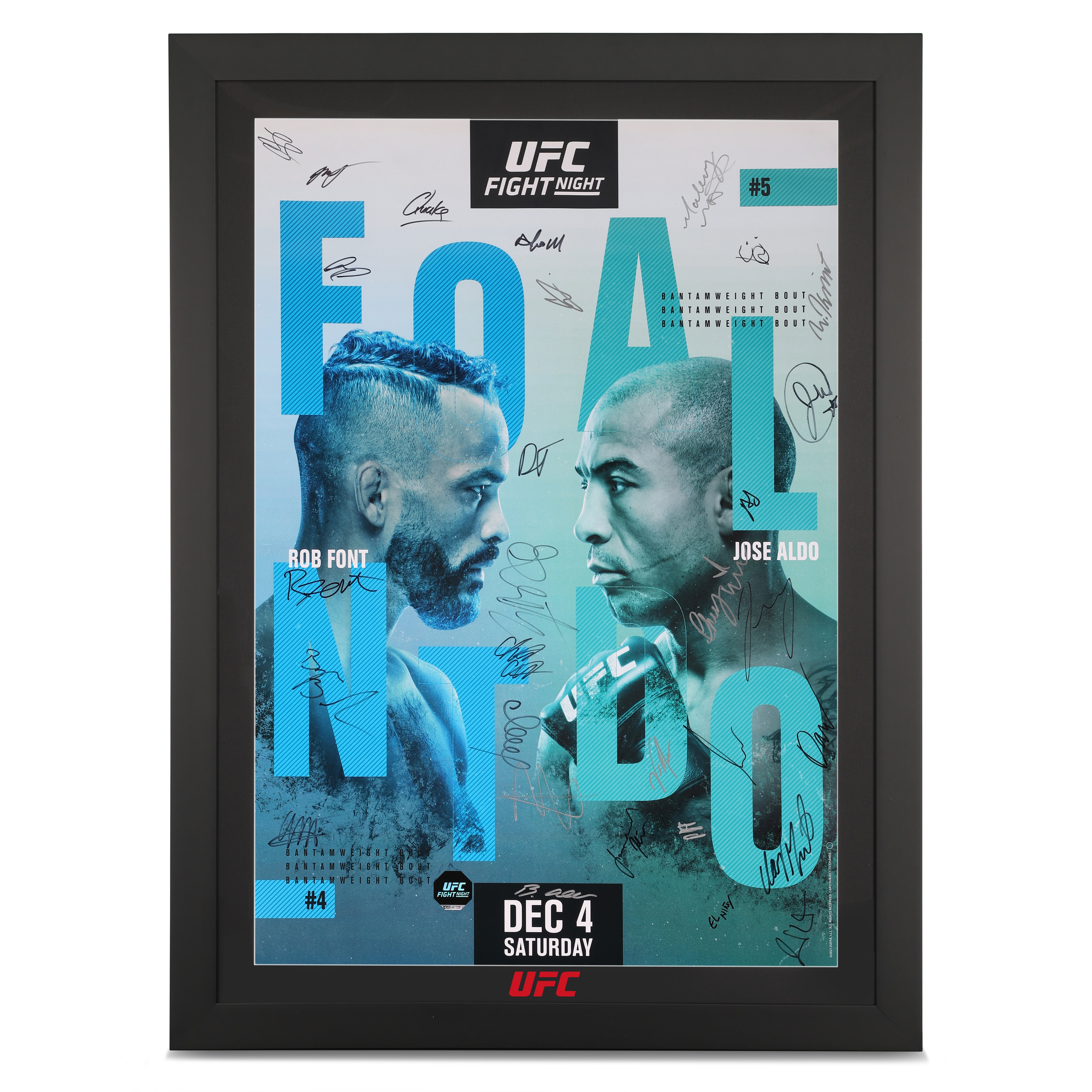 UFC Fight Night: Font vs Aldo Autographed Event Poster
