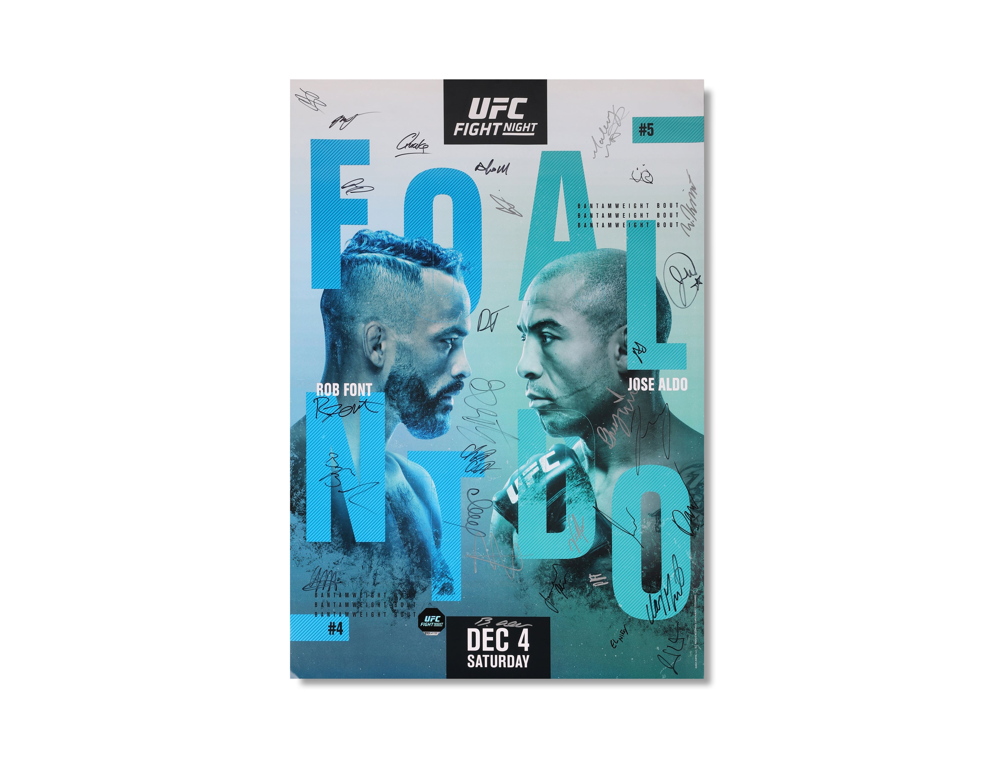 UFC Fight Night: Font vs Aldo Autographed Event Poster