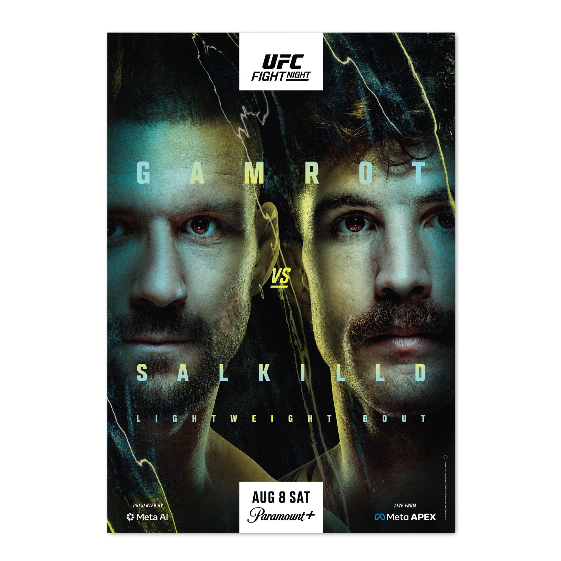 UFC Fight Night: Gamrot vs Salkilld Autographed Event Poster