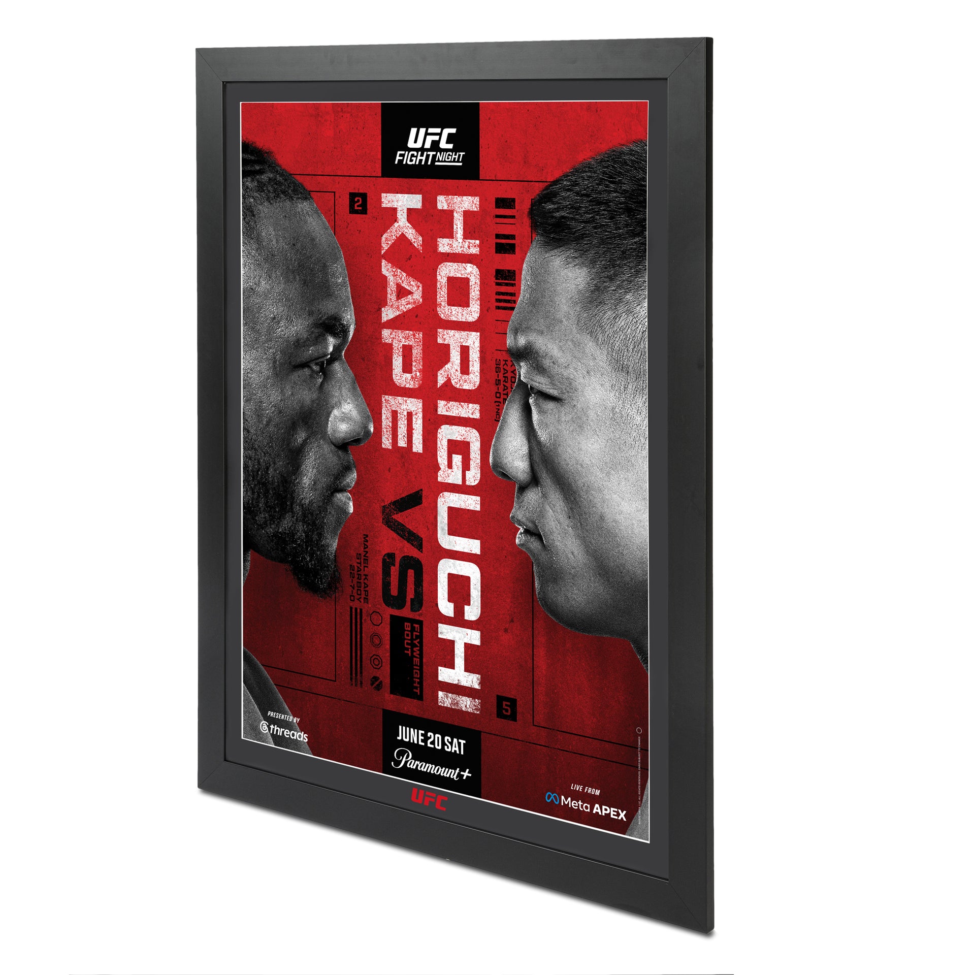 UFC Fight Night: Kape vs Horiguchi Autographed Event Poster